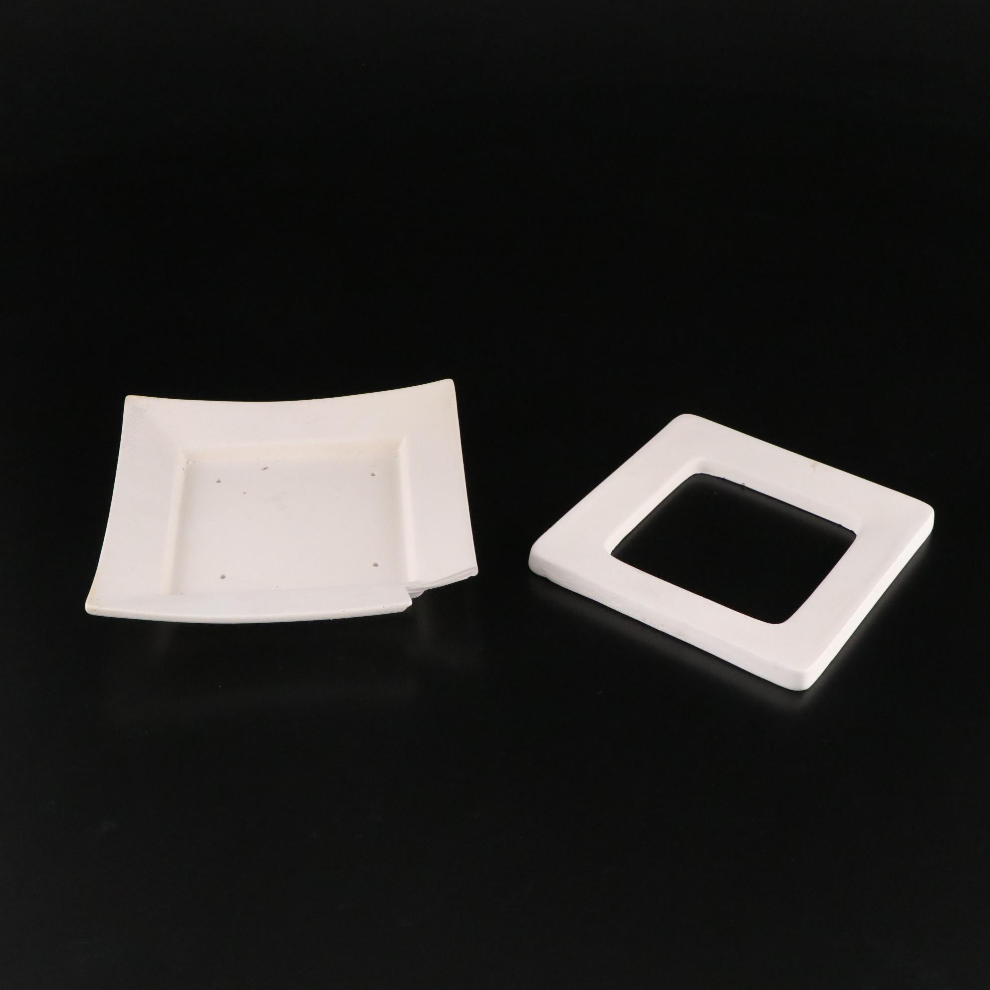 Plaster Molds, Leaf Dish & Wolf Statue