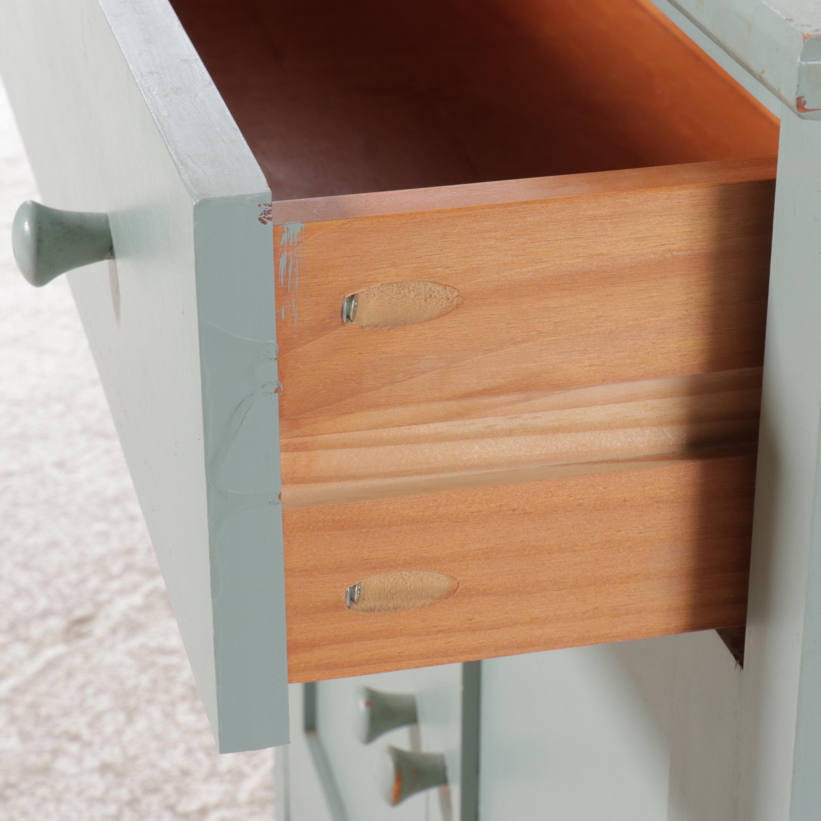 Painted Wood Light Sage Sideboard