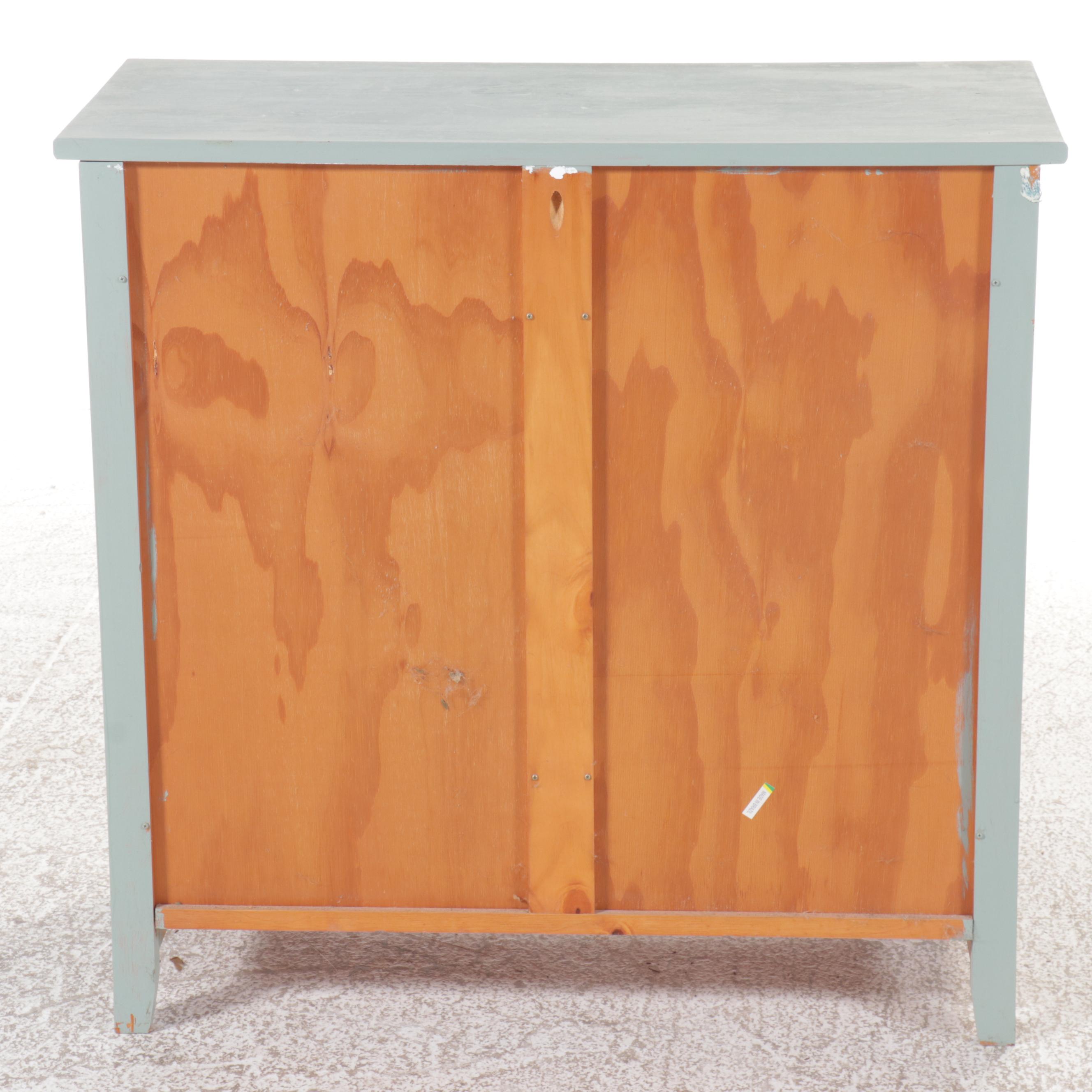 Painted Wood Light Sage Sideboard