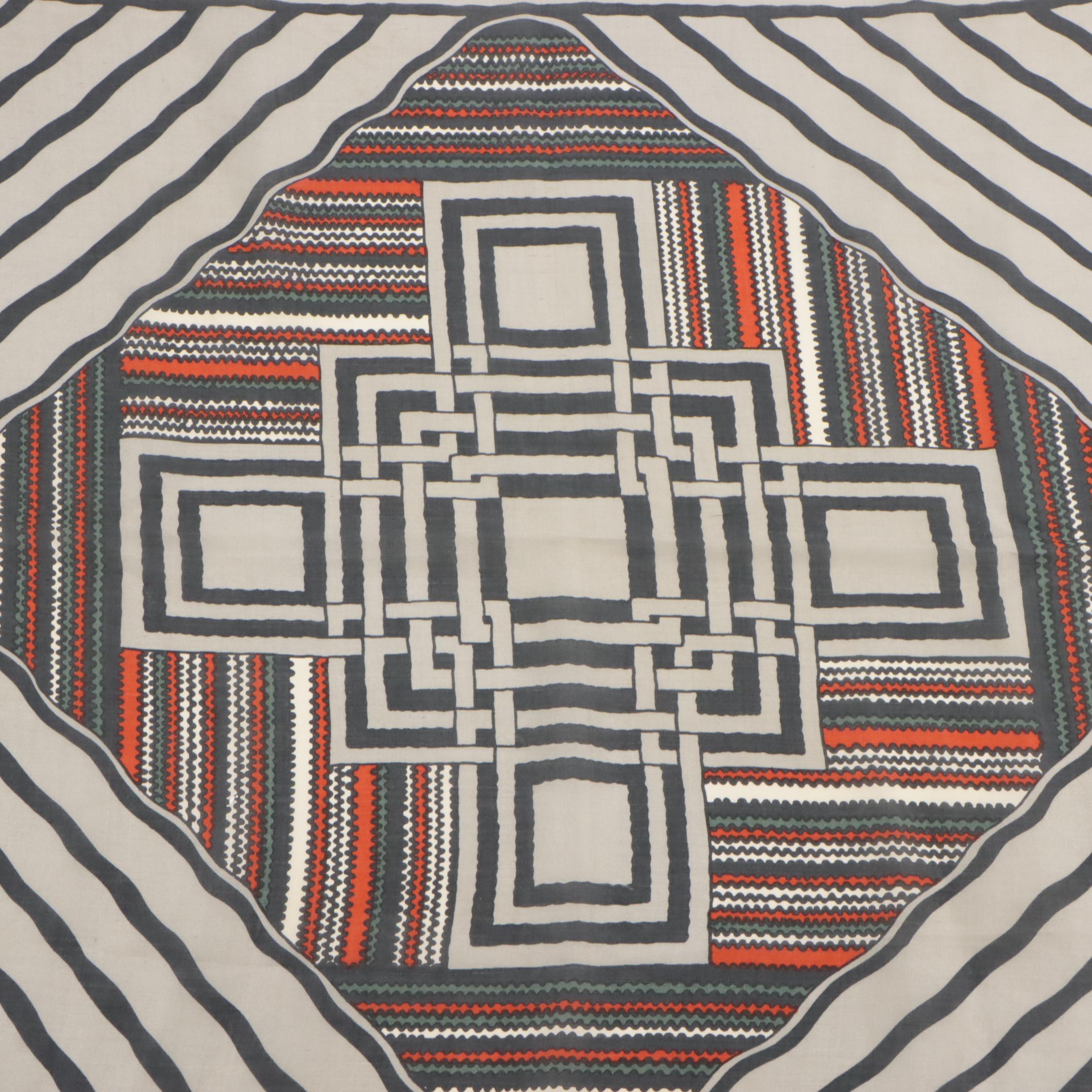 Lanvin Geometric Print Silk Scarf