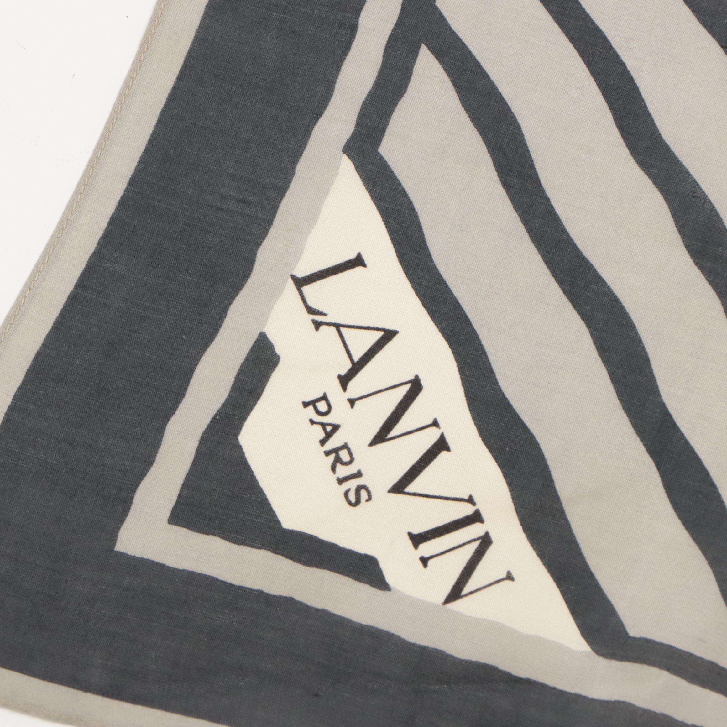 Lanvin Geometric Print Silk Scarf