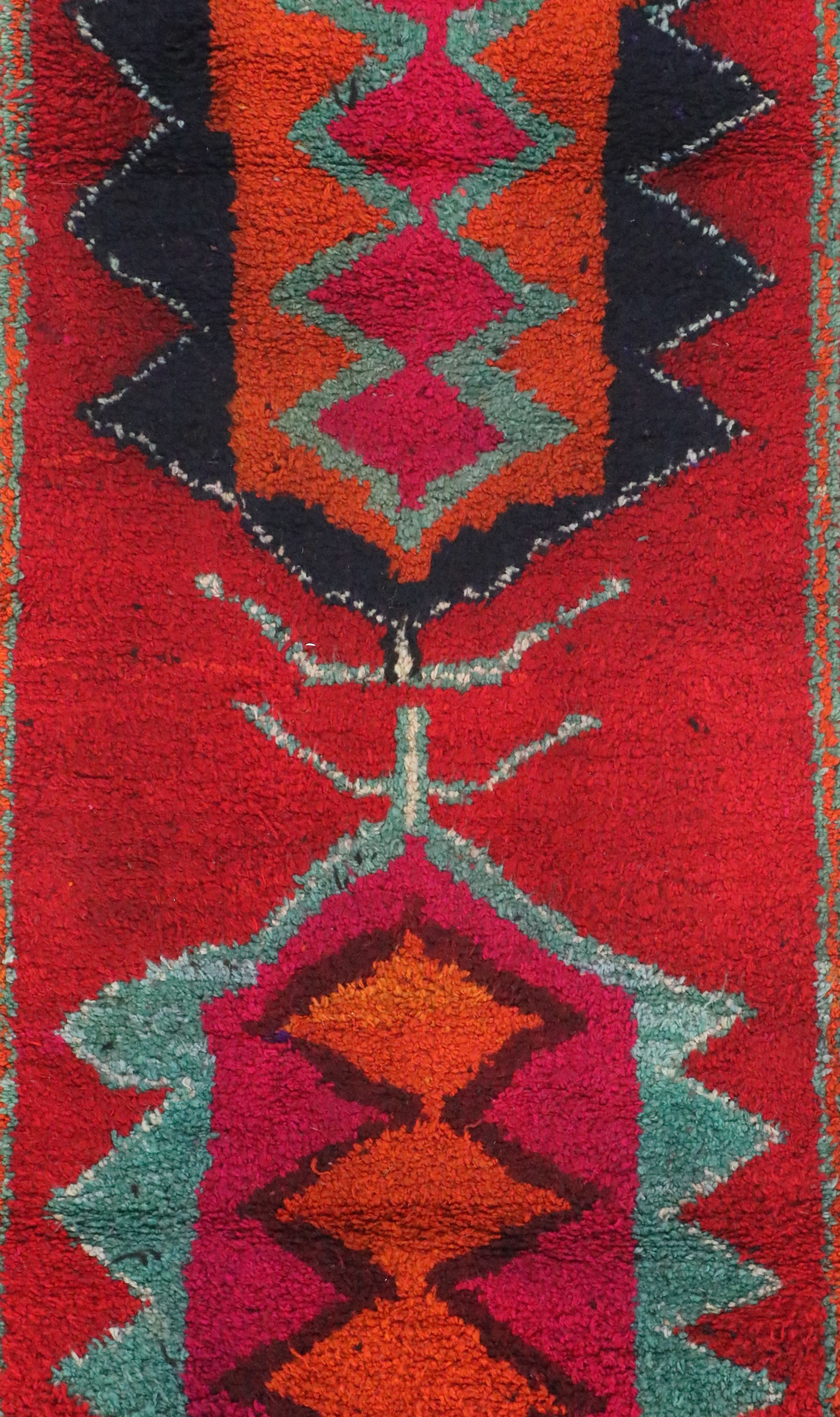 3'5 x 10'8 Hand-Knotted Moroccan Berber Long Rug