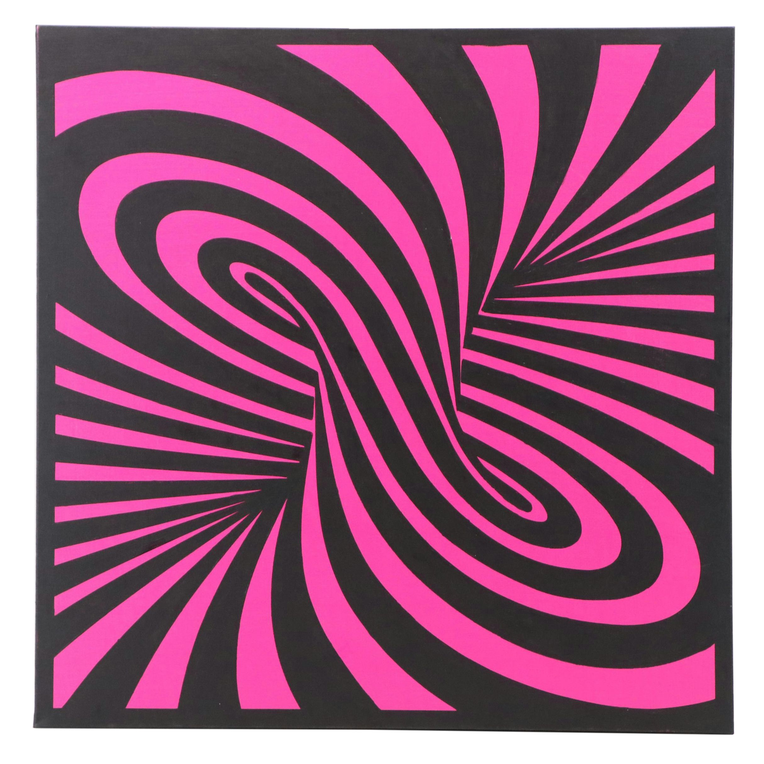 deSanto Stylized Op Art Acrylic Painting "Vortex IV," 2024