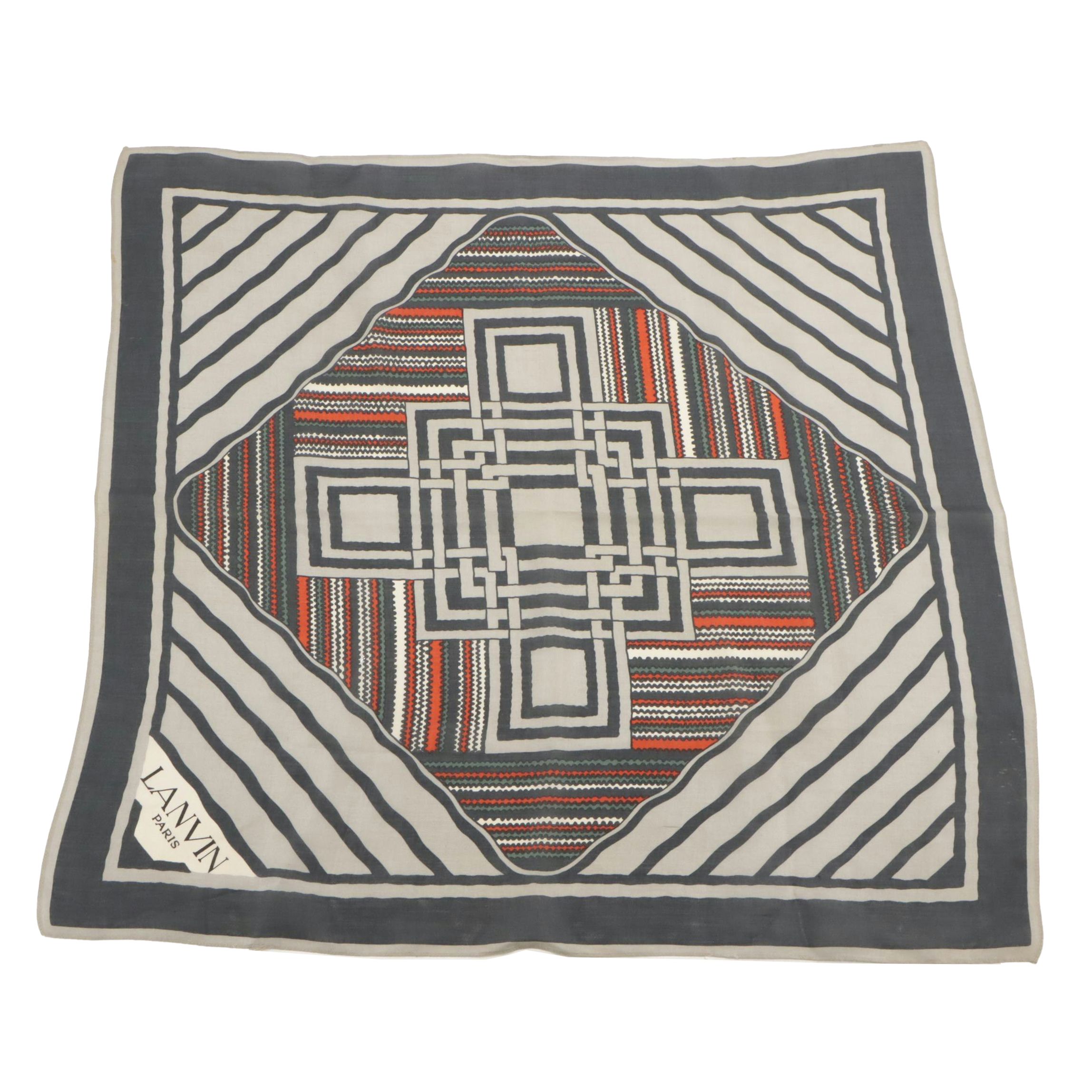 Lanvin Geometric Print Silk Scarf