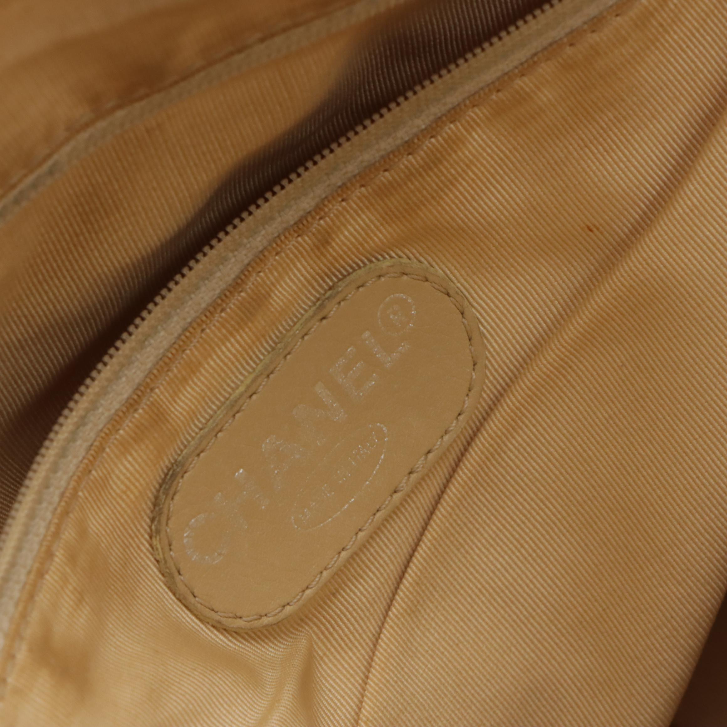 Chanel Top Handle Bag in Beige Quilted Calfskin Leather