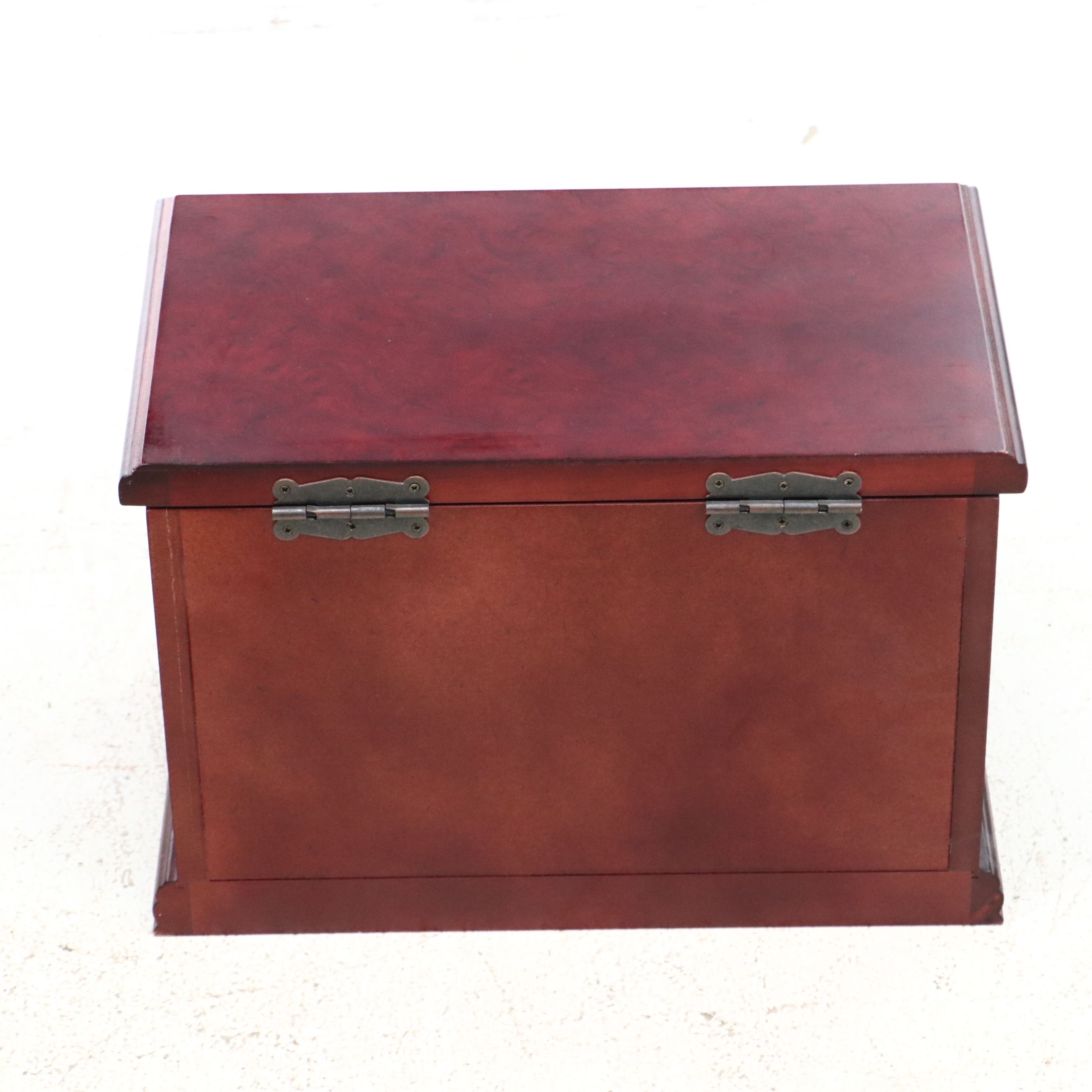 Powell Queen Anne Style Mahogany Jewelry Armoire with Jewelry Box