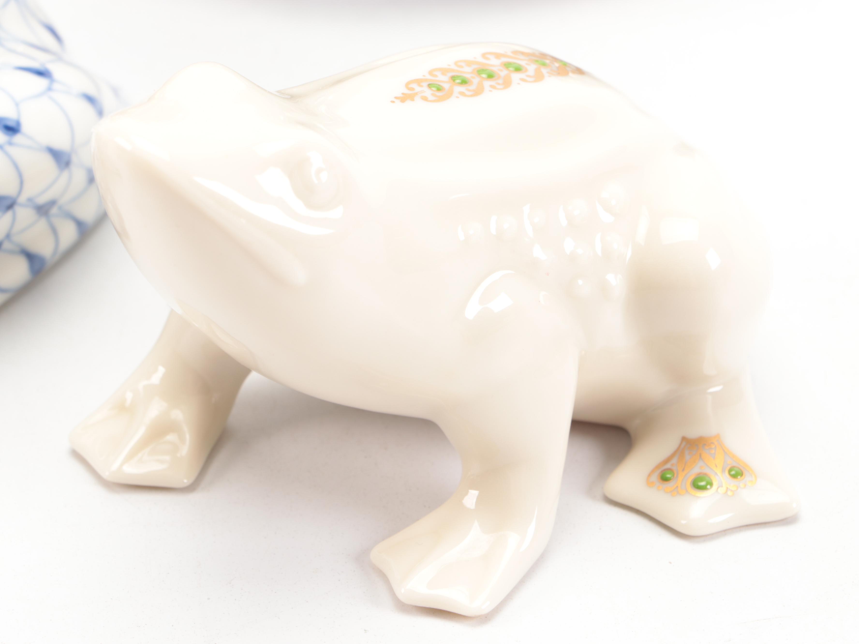 Lenox China Jewels Collection Frog with Other Figurines