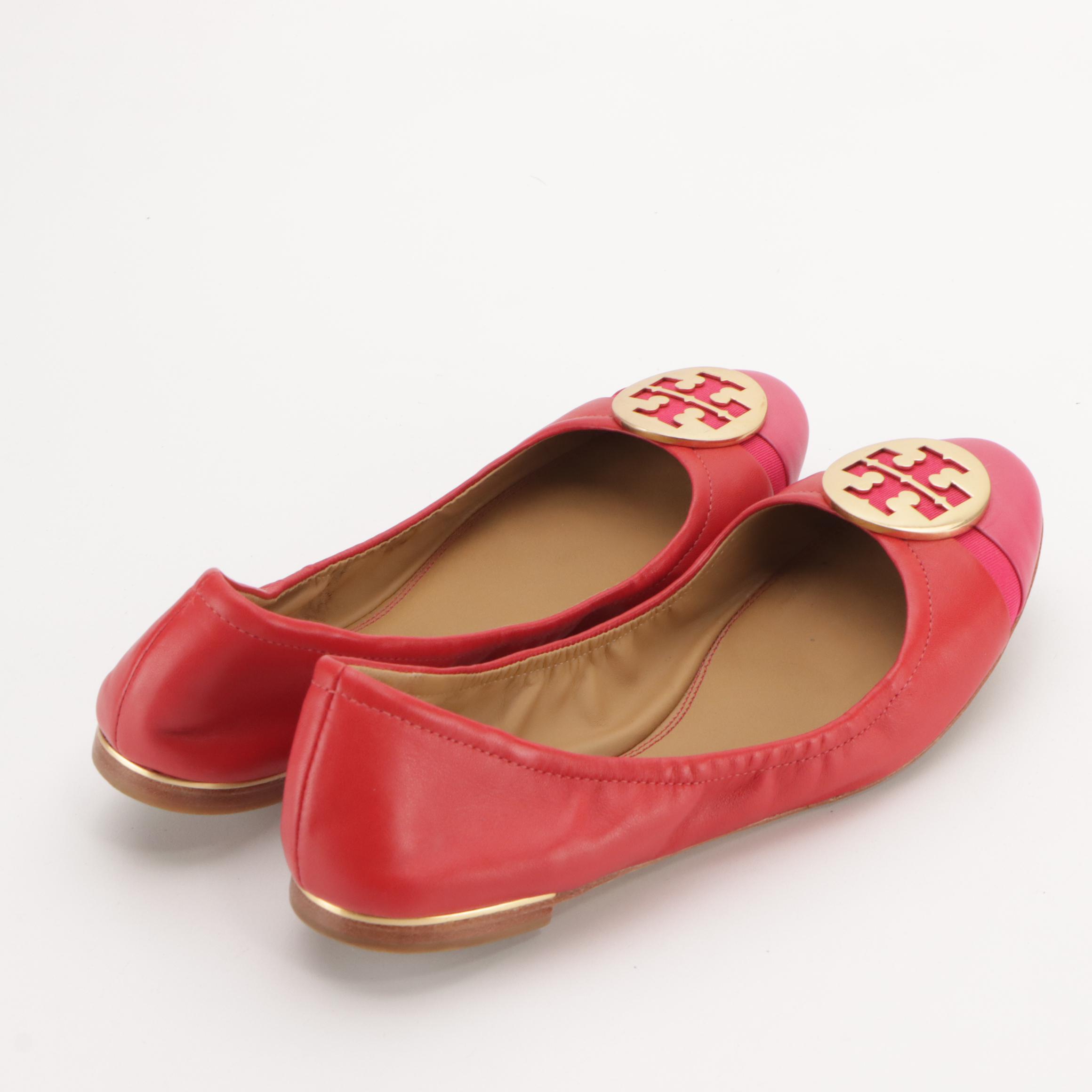 Tory Burch Minnie Cap Toe Ballet Flats in Bicolor Leather
