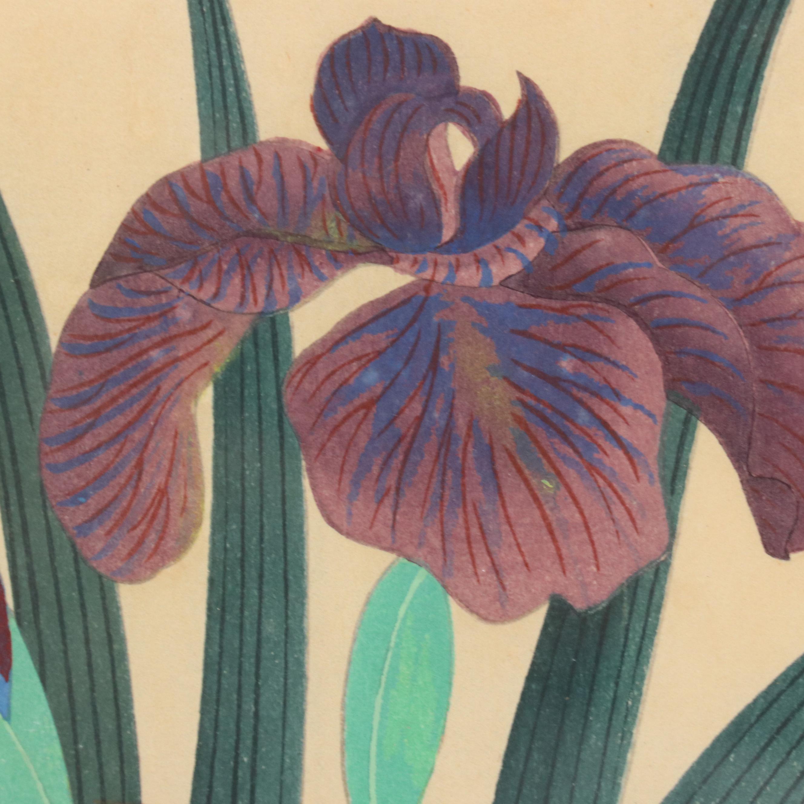 Woodblock After Bakufu Ono of Floral Still Life, Mid-20th Century