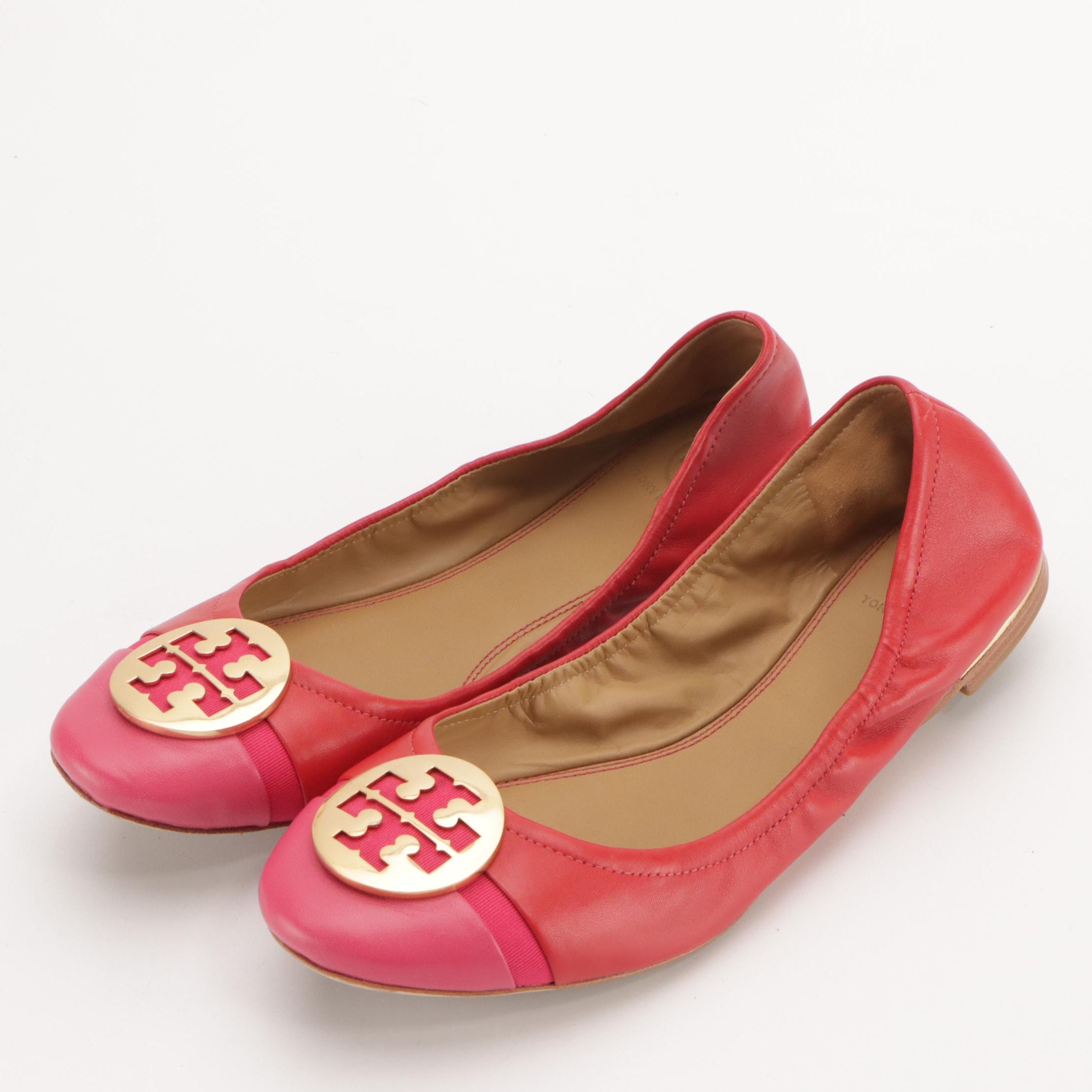 Tory Burch Minnie Cap Toe Ballet Flats in Bicolor Leather