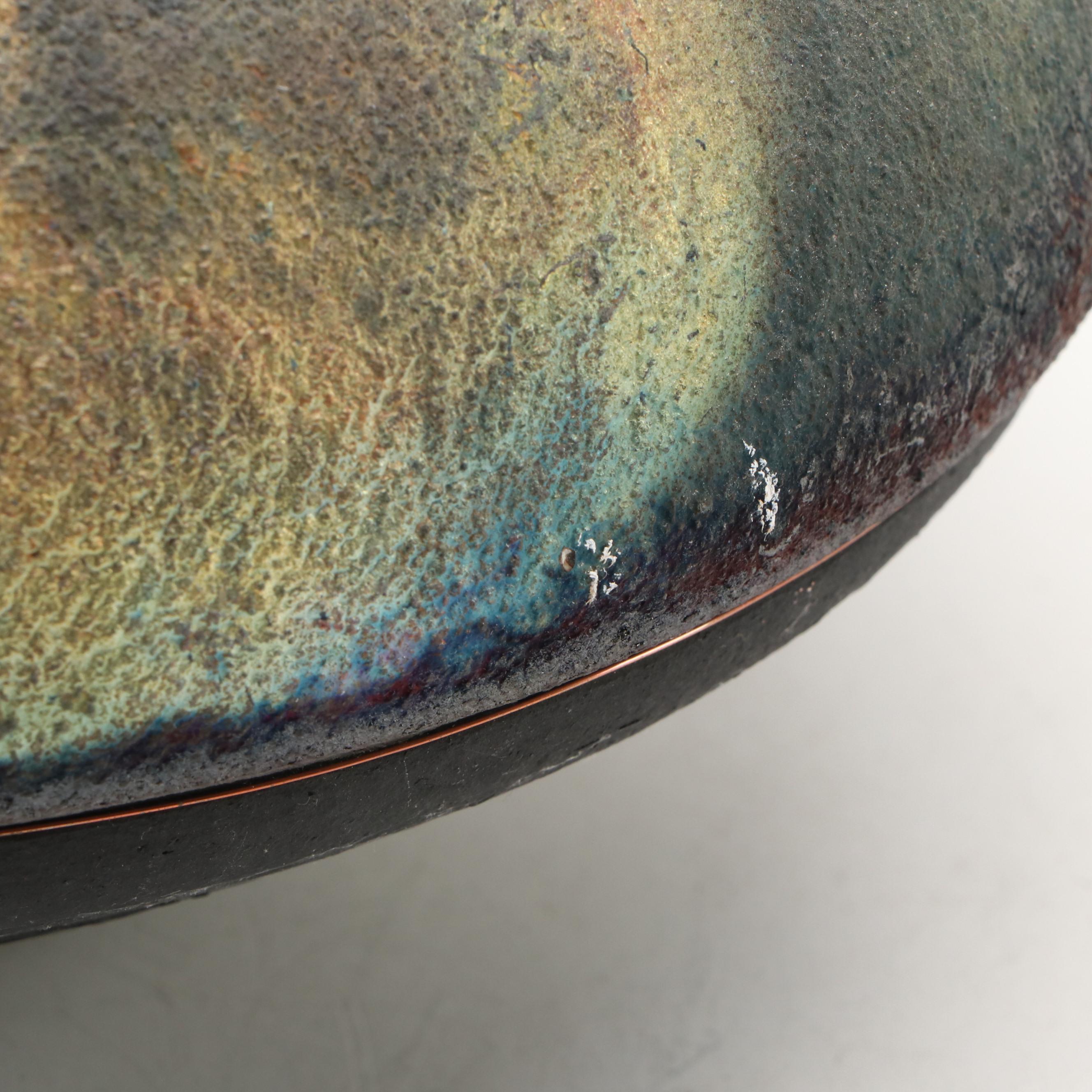 Artist Signed Raku Art Pottery Vases