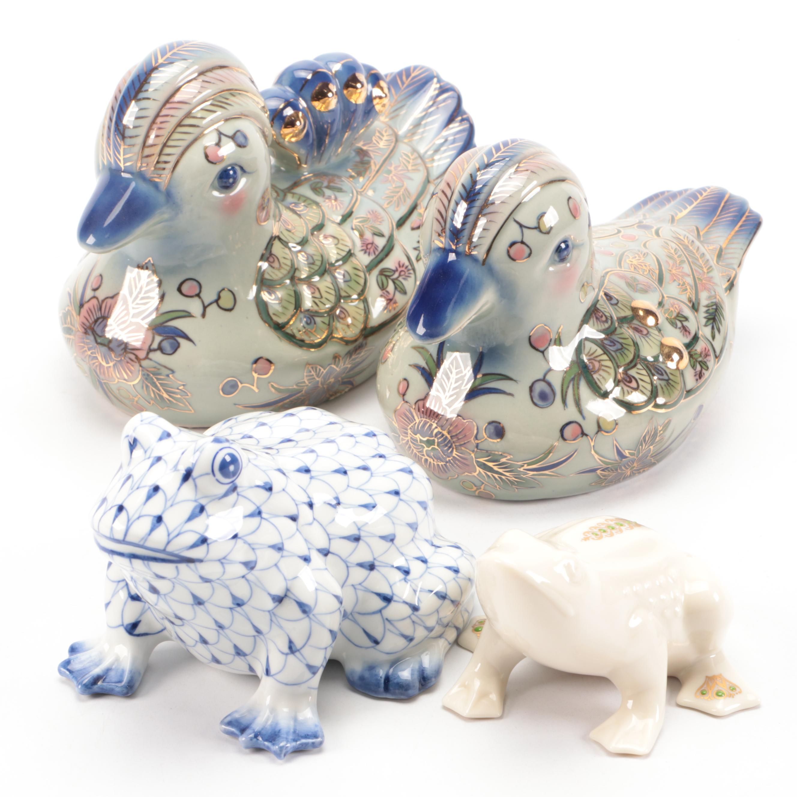 Lenox China Jewels Collection Frog with Other Figurines