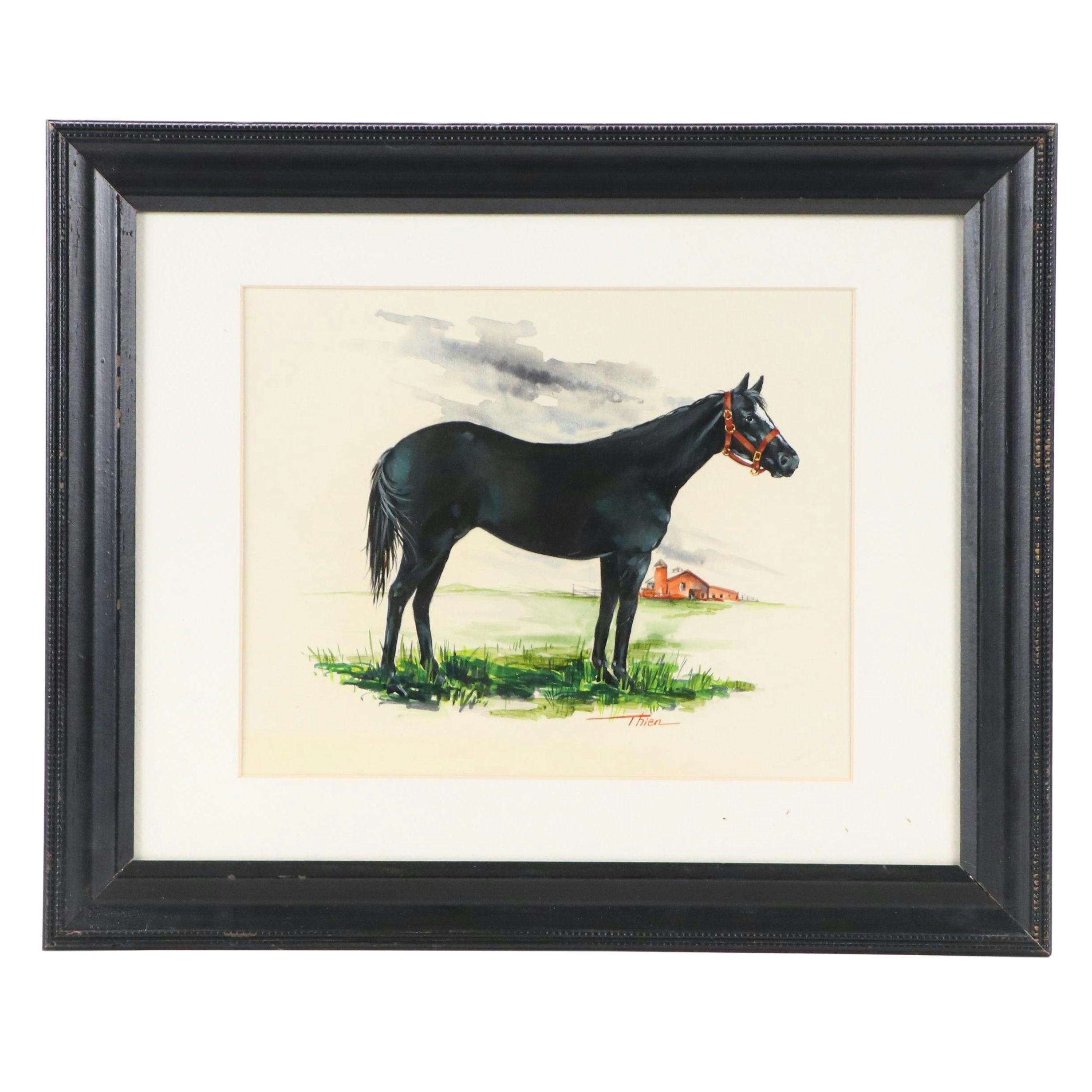Thien Watercolor Horse Portrait