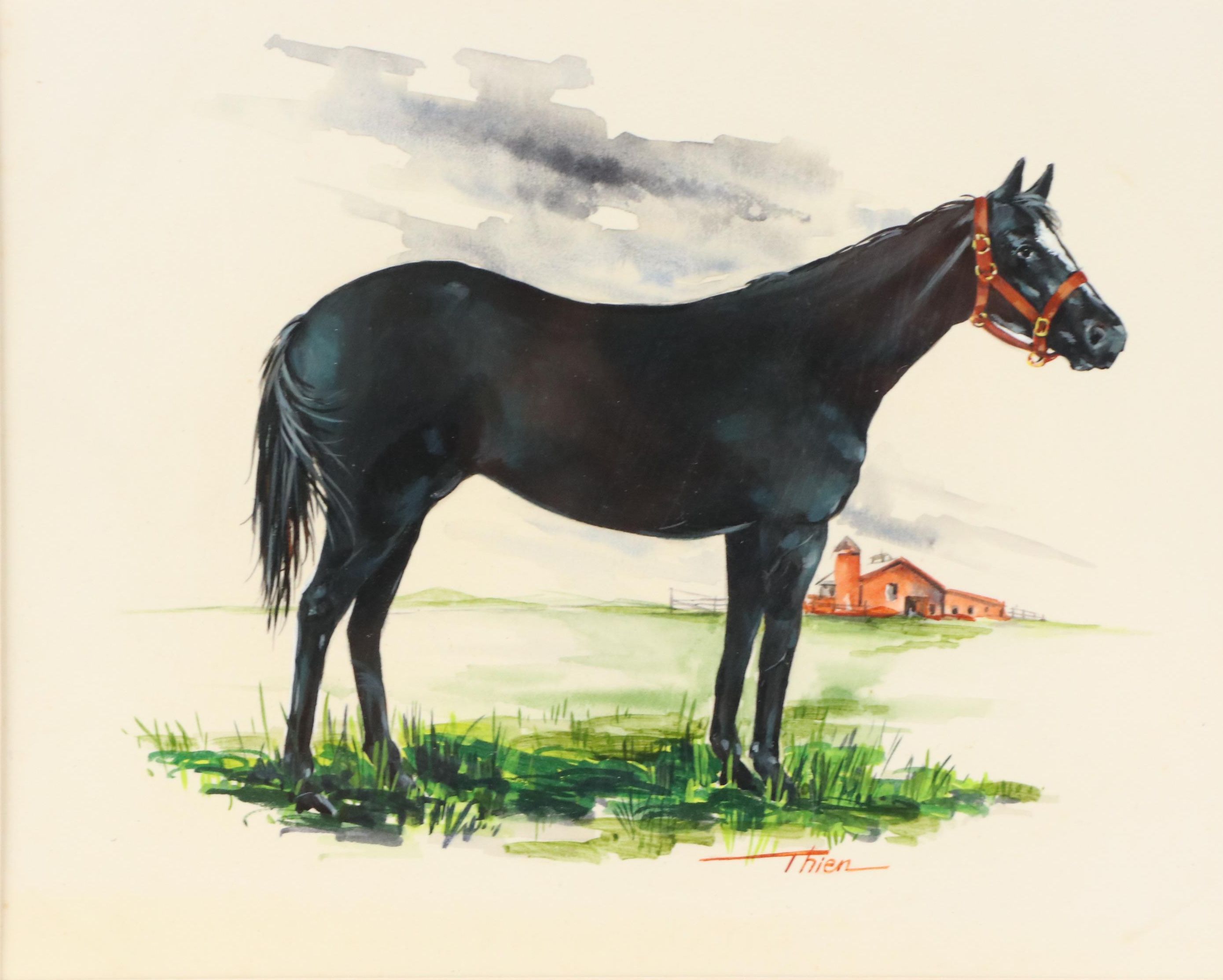 Thien Watercolor Horse Portrait