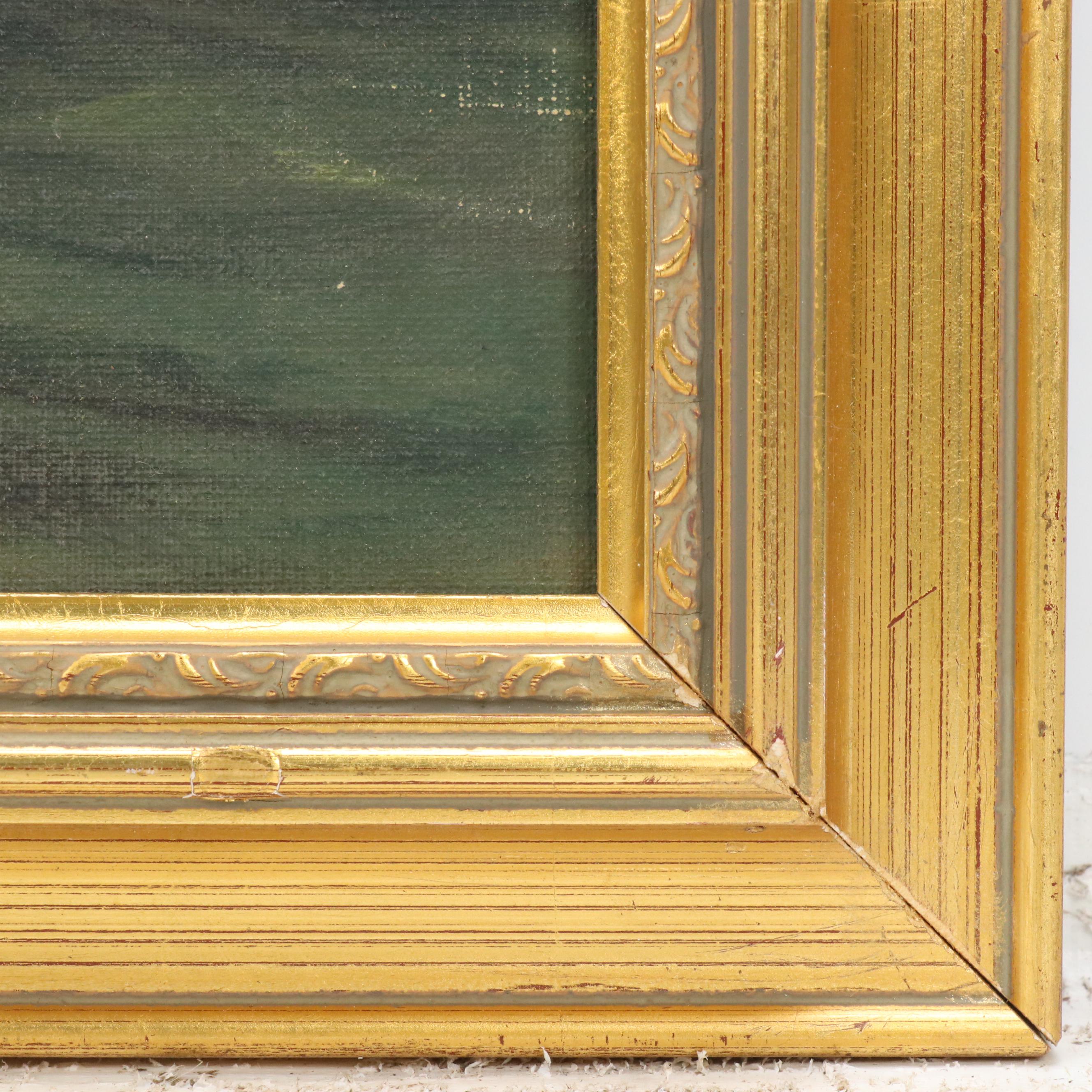 Maritime Oil Painting of Sailing Ships, 19th Century