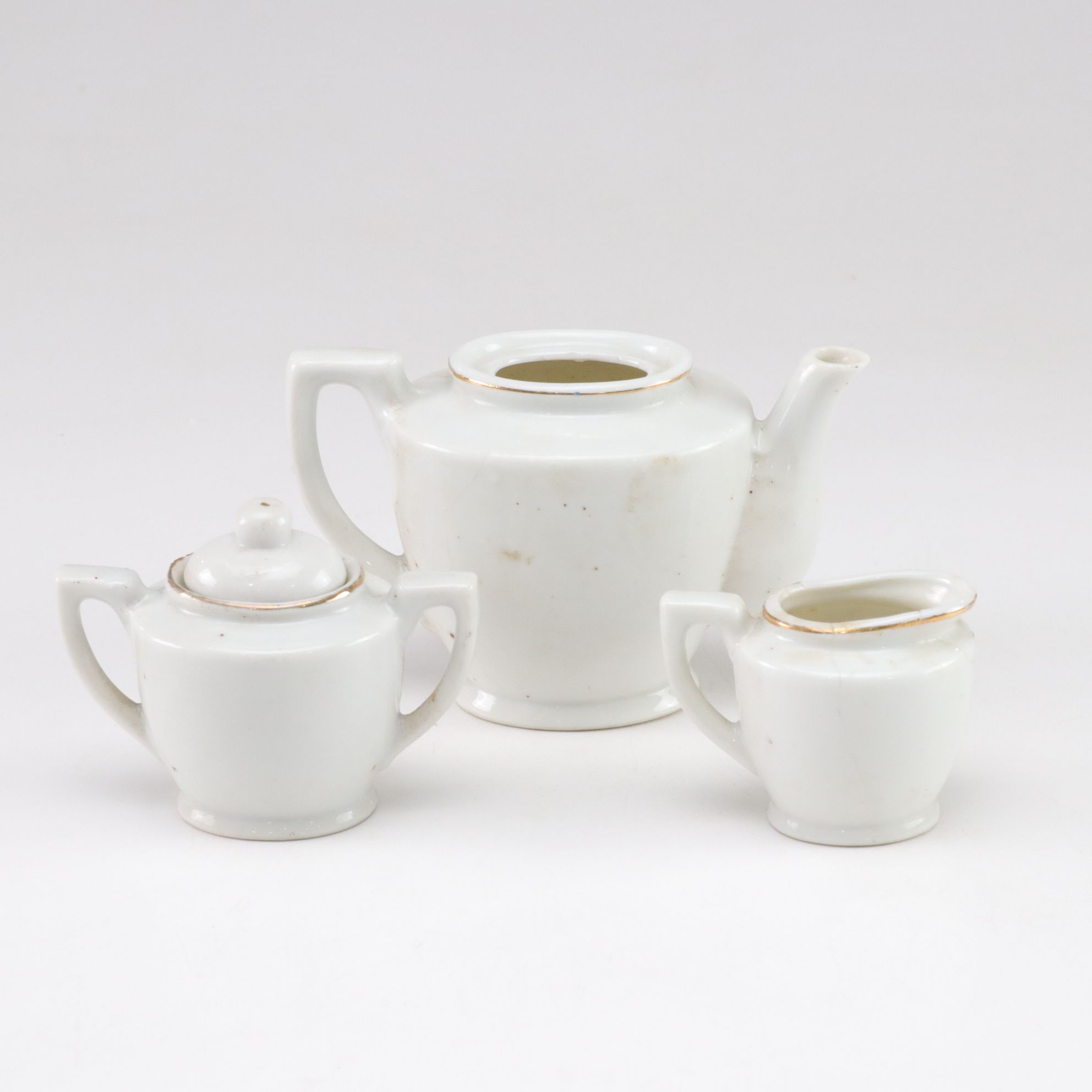 Japanese "Moss Rose" Porcelain Child's Tea Set