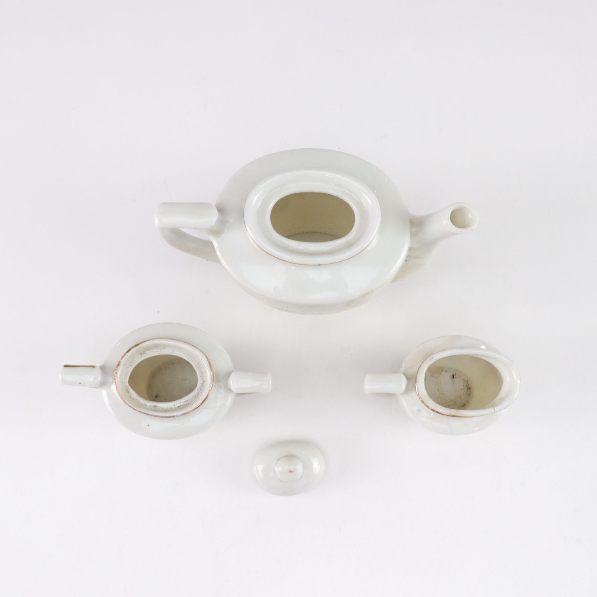 Japanese "Moss Rose" Porcelain Child's Tea Set