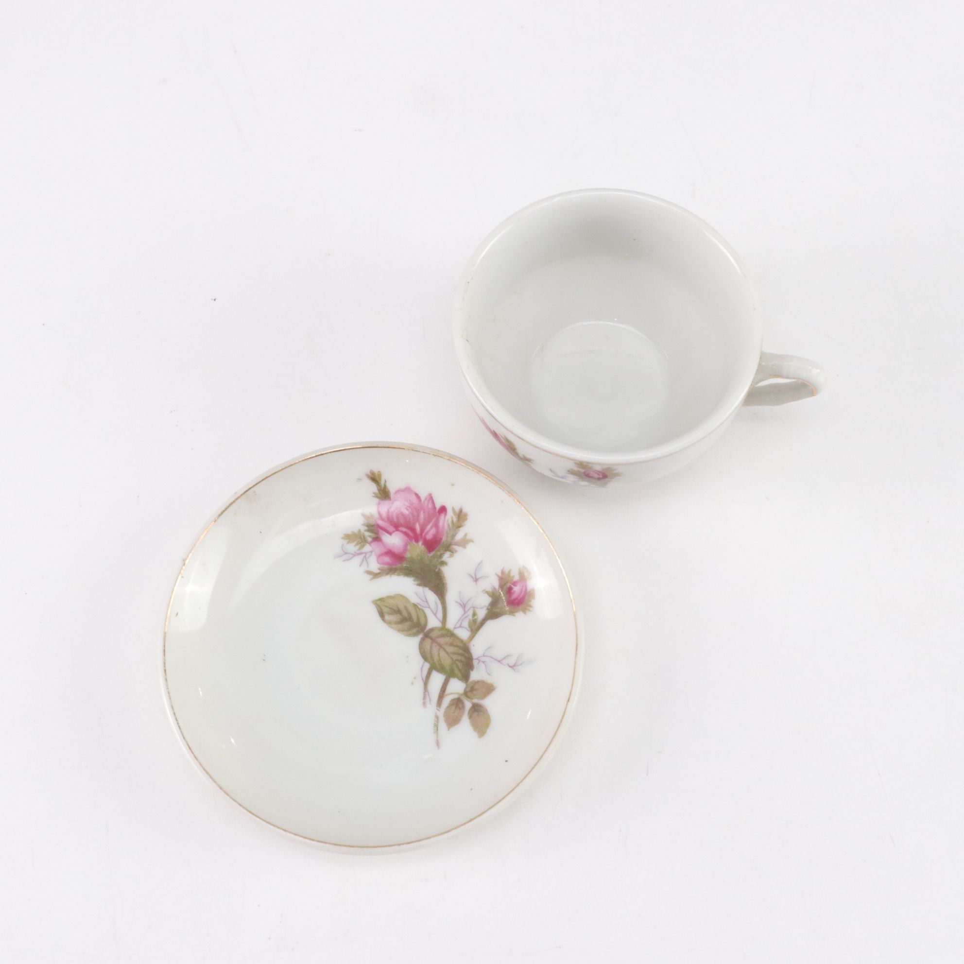 Japanese "Moss Rose" Porcelain Child's Tea Set