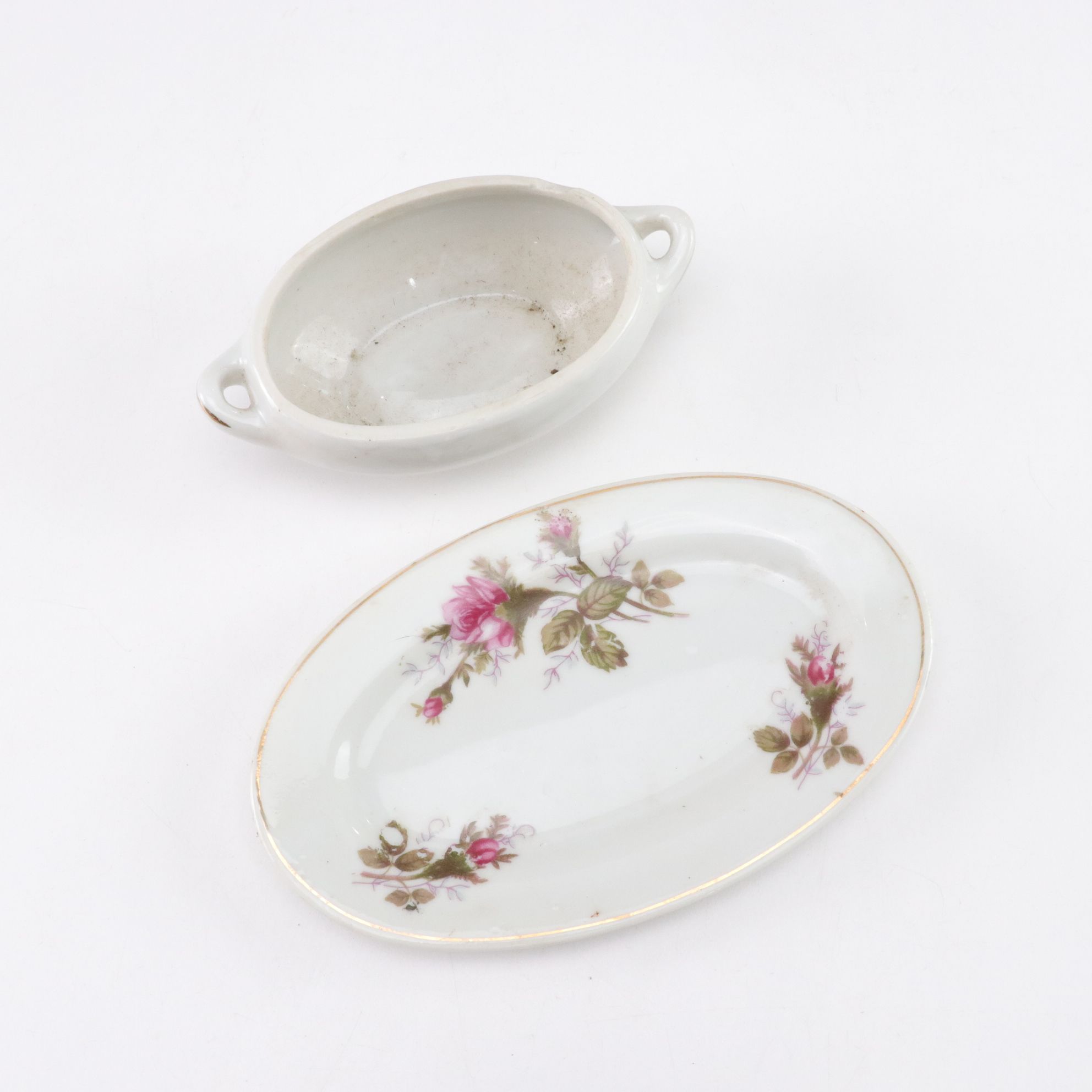 Japanese "Moss Rose" Porcelain Child's Tea Set