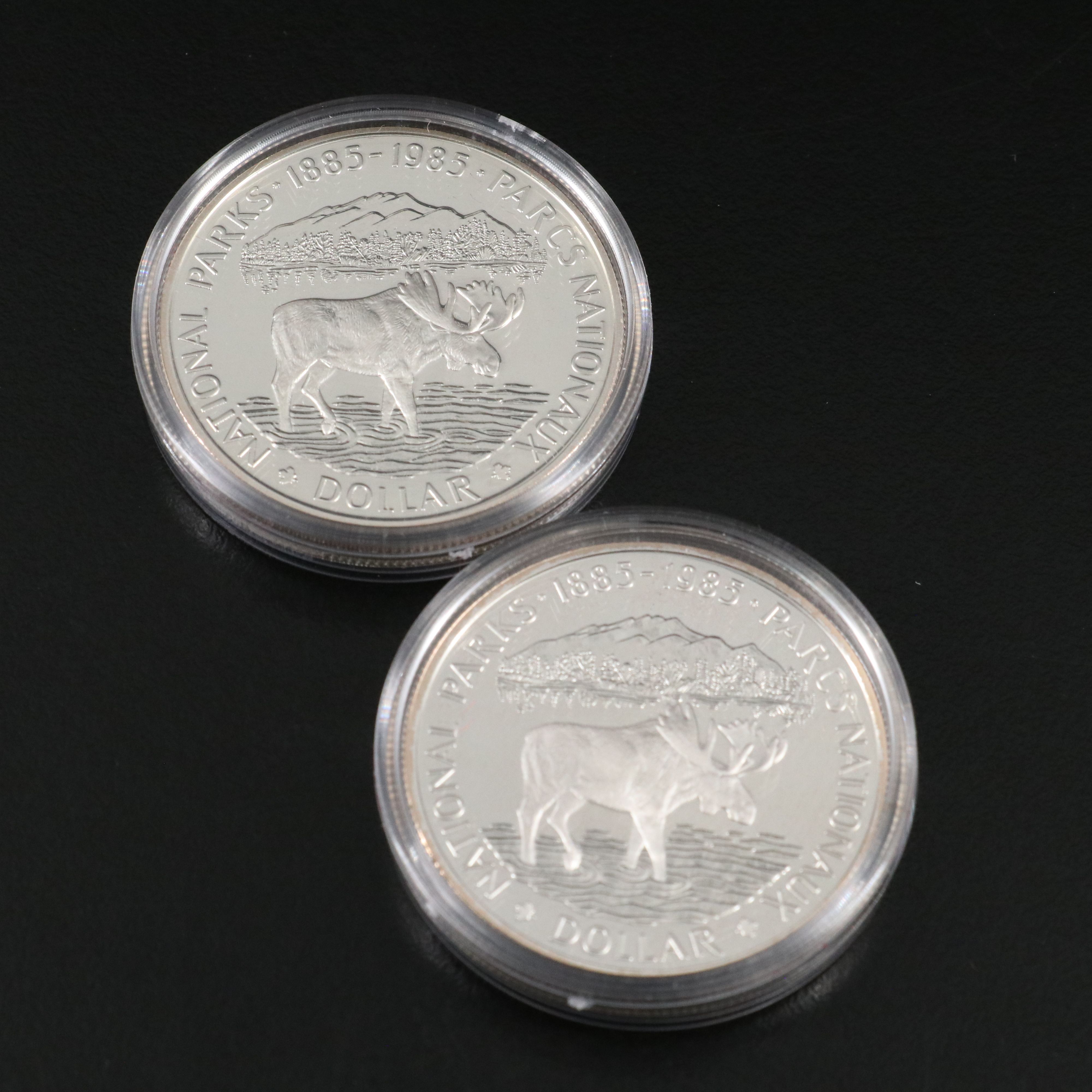 Five 1985 Canada Silver Proof Commemorative Dollars