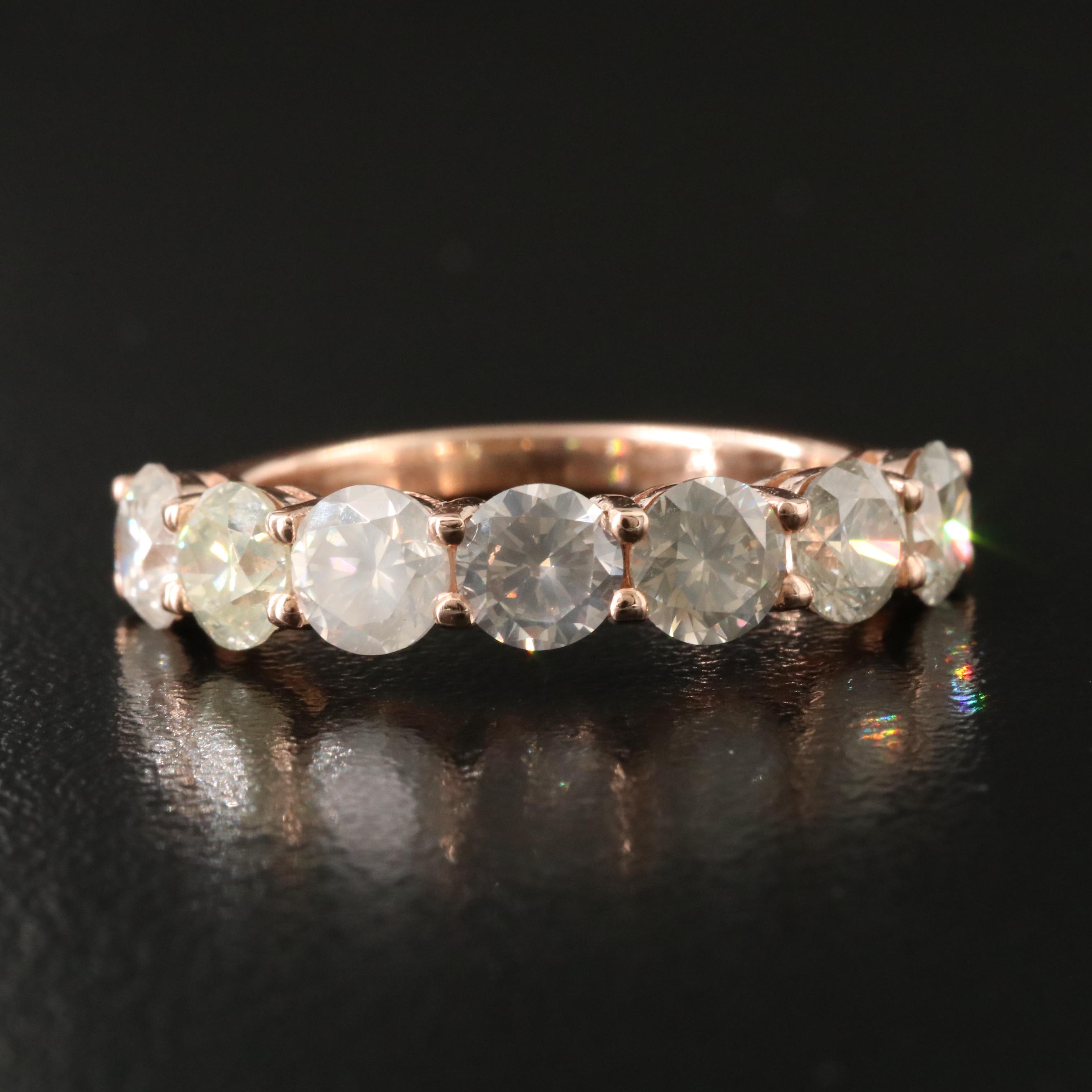 14K Rose Gold 3.10 CTW Fancy Color Diamond Ring with IGI Report
