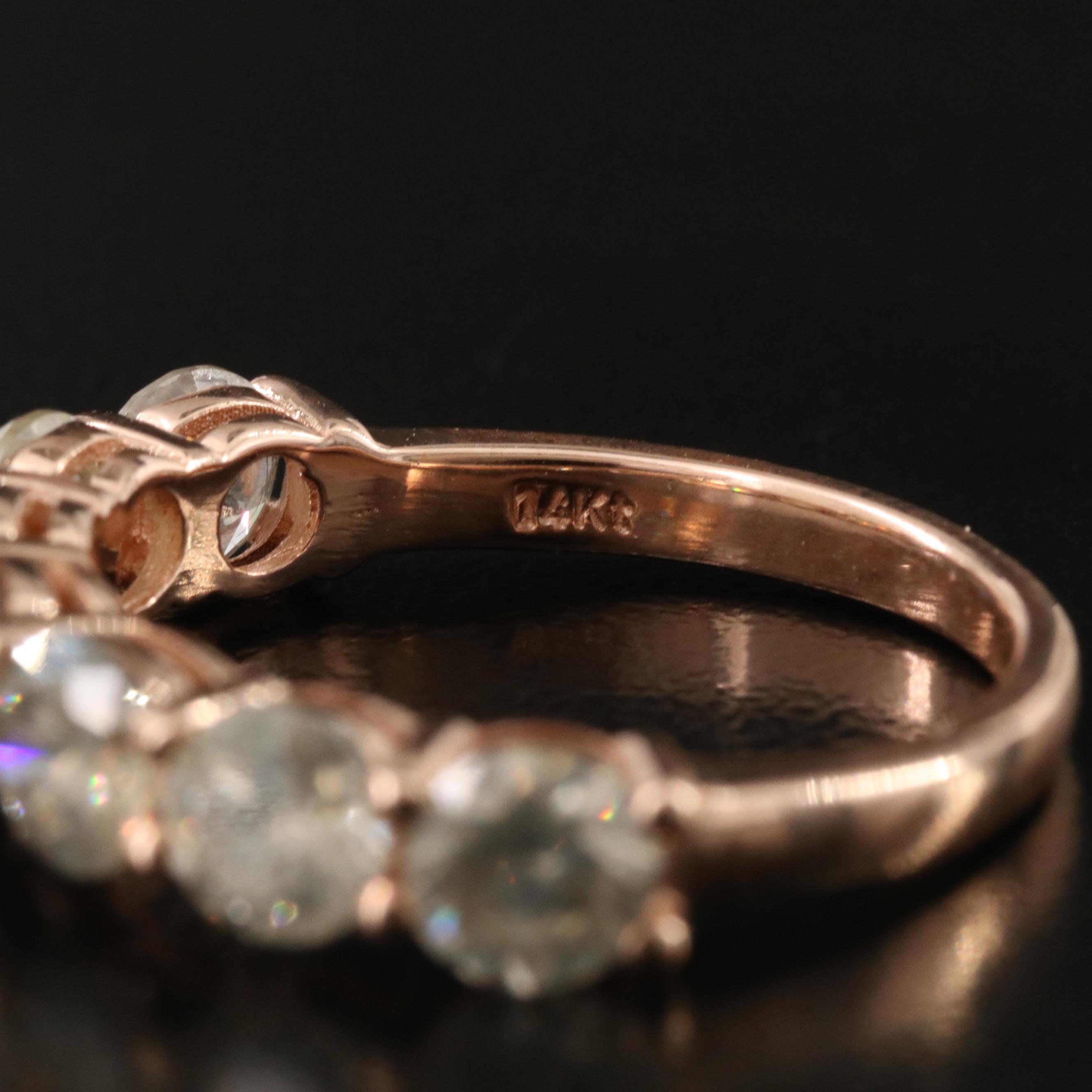 14K Rose Gold 3.10 CTW Fancy Color Diamond Ring with IGI Report