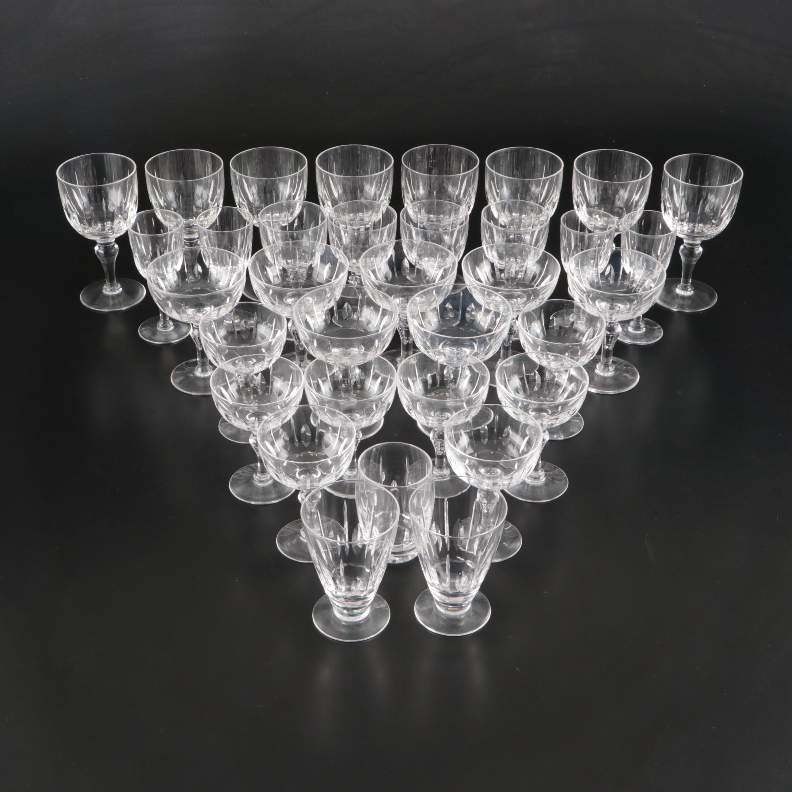Stuart "Hampshire" Crystal Coupes, Wine Glasses, Cordials, and More Stemware