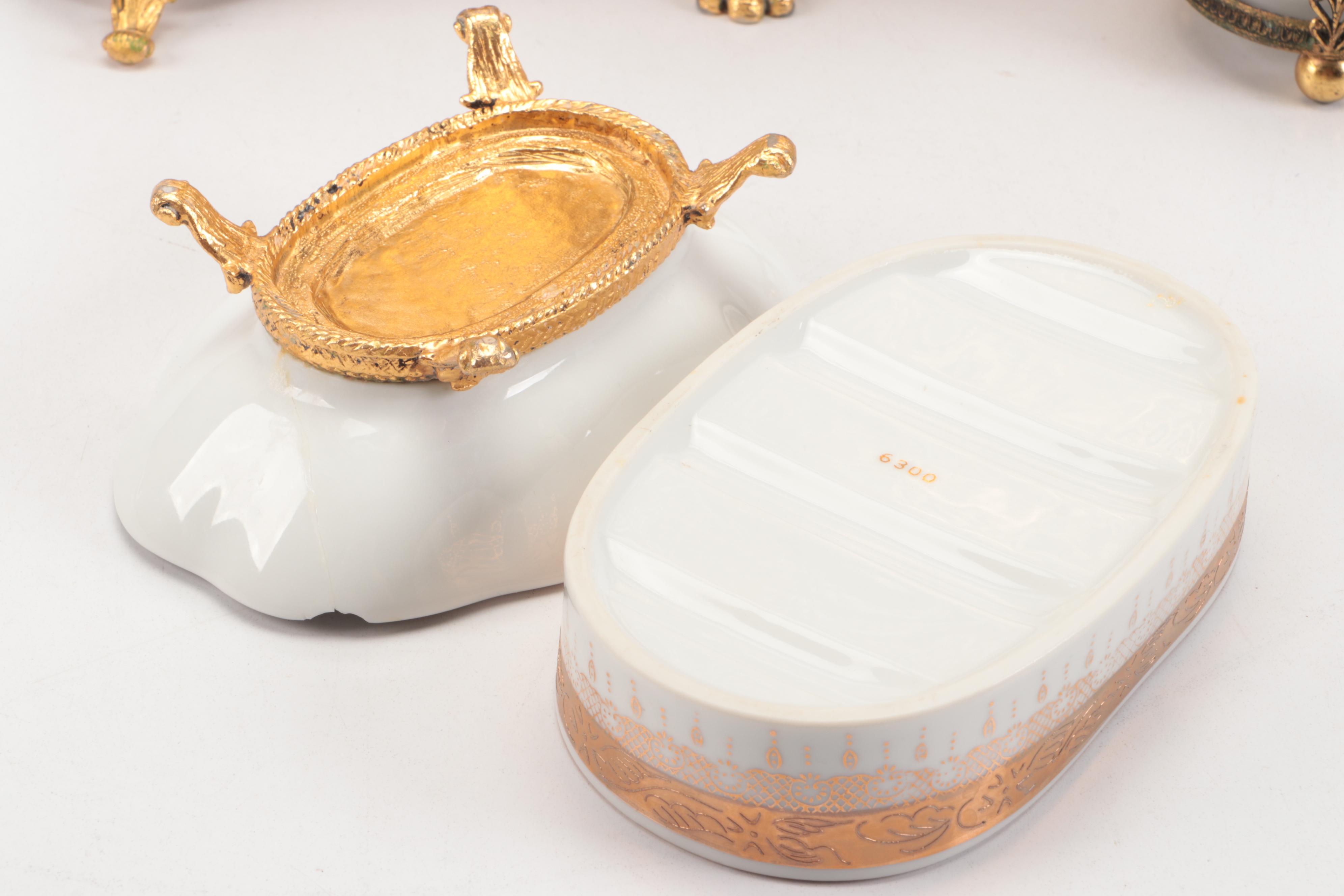 Porcelain Soap Dish, Toothbrush Cups, and More Bathroom Accessories