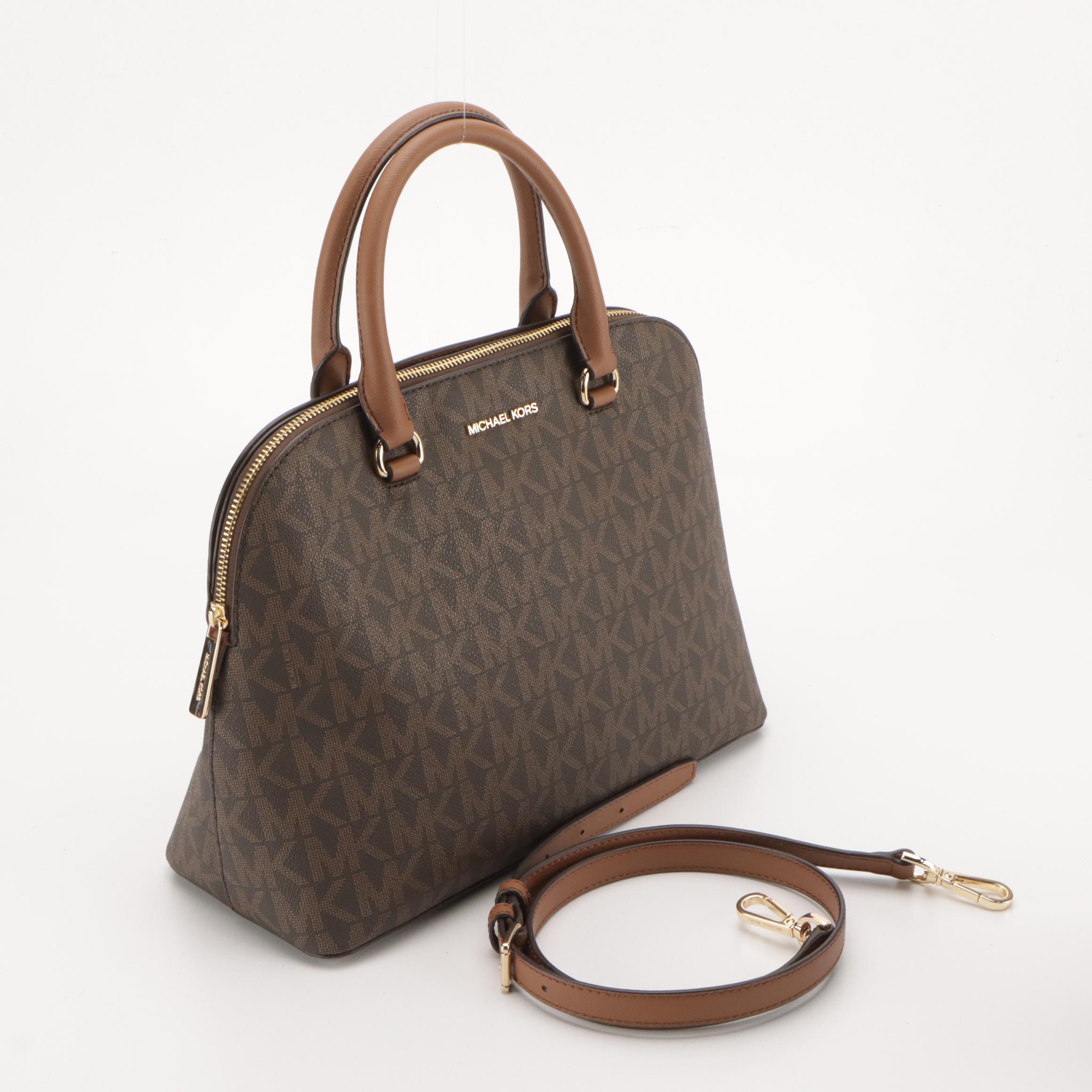 Michael Kors Cindy Dome Two-Way Bag with Miche Croc Embossed Handbag & Clutch