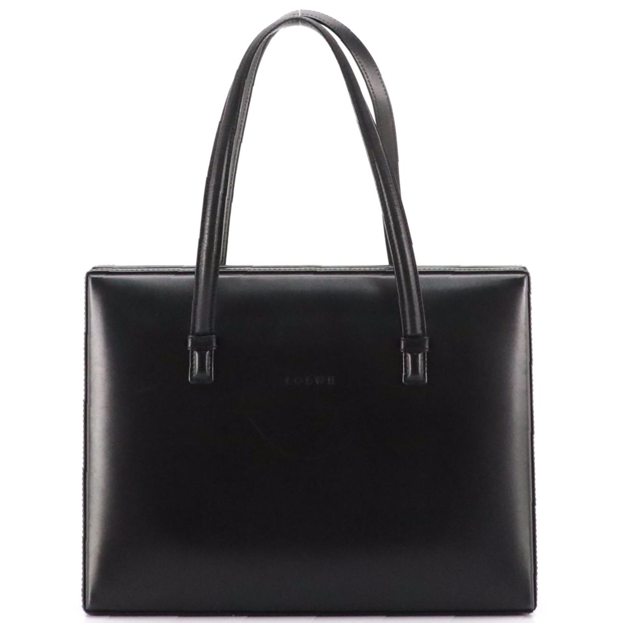 Loewe Black Smooth Calfskin Leather Handbag