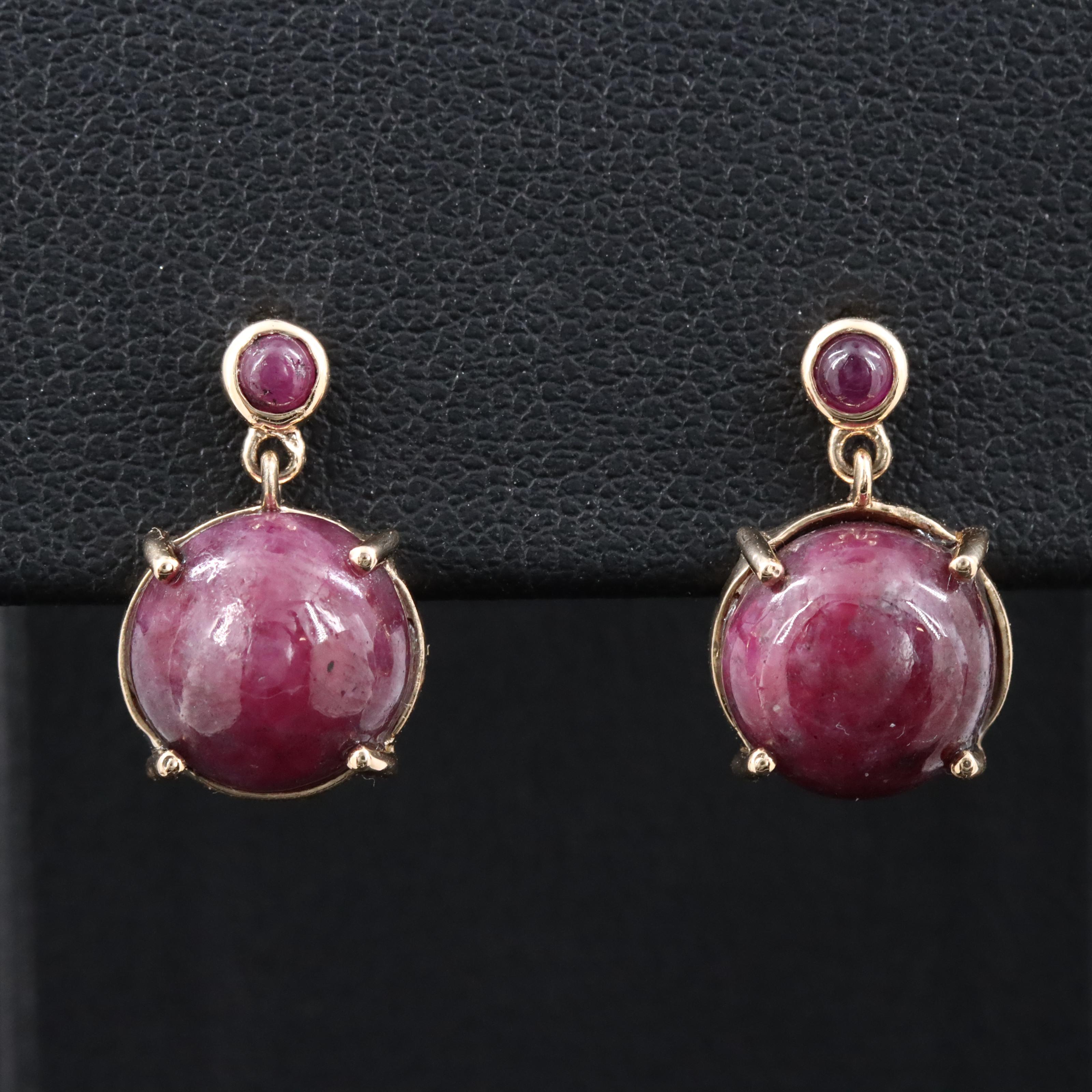 14K Ruby Earrings