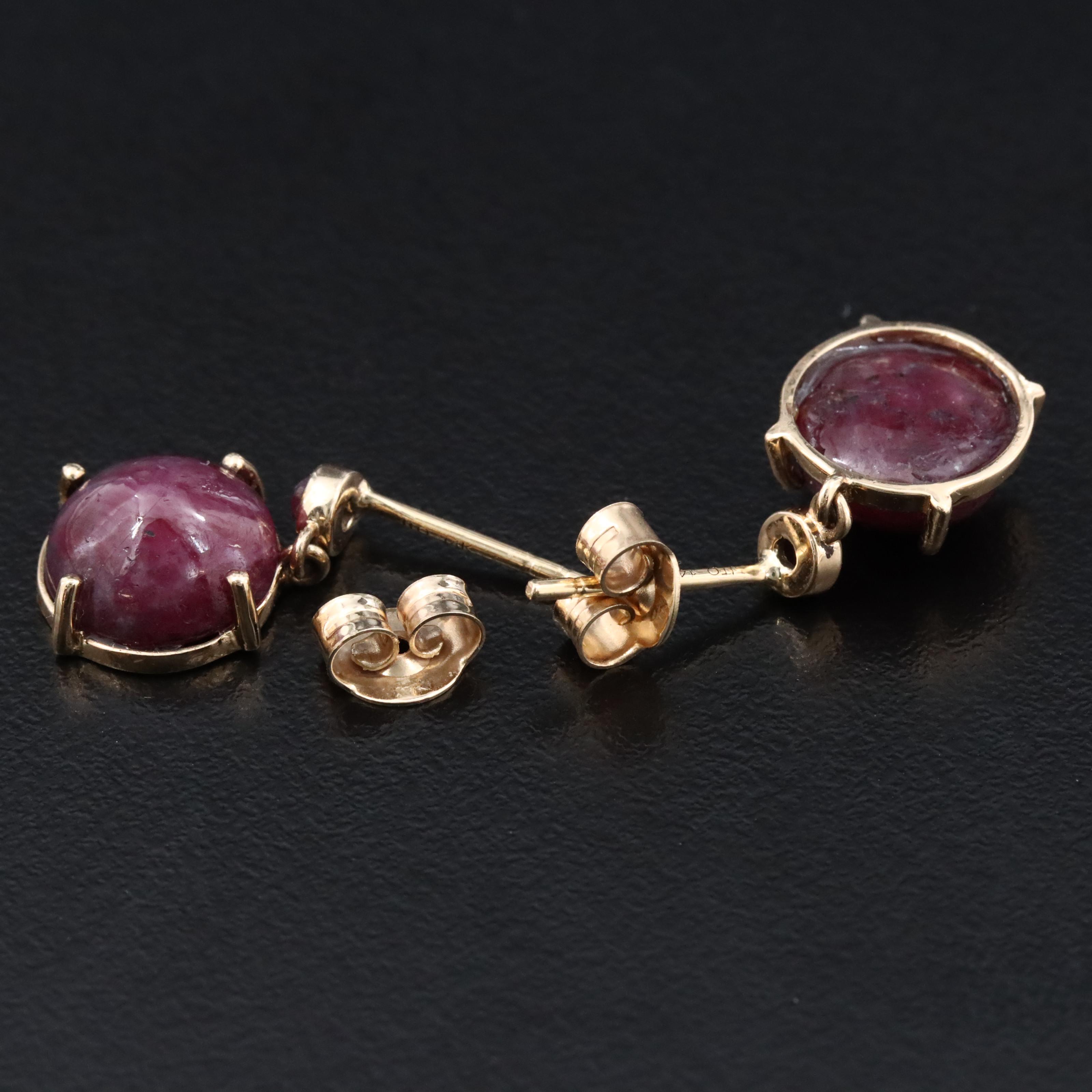 14K Ruby Earrings