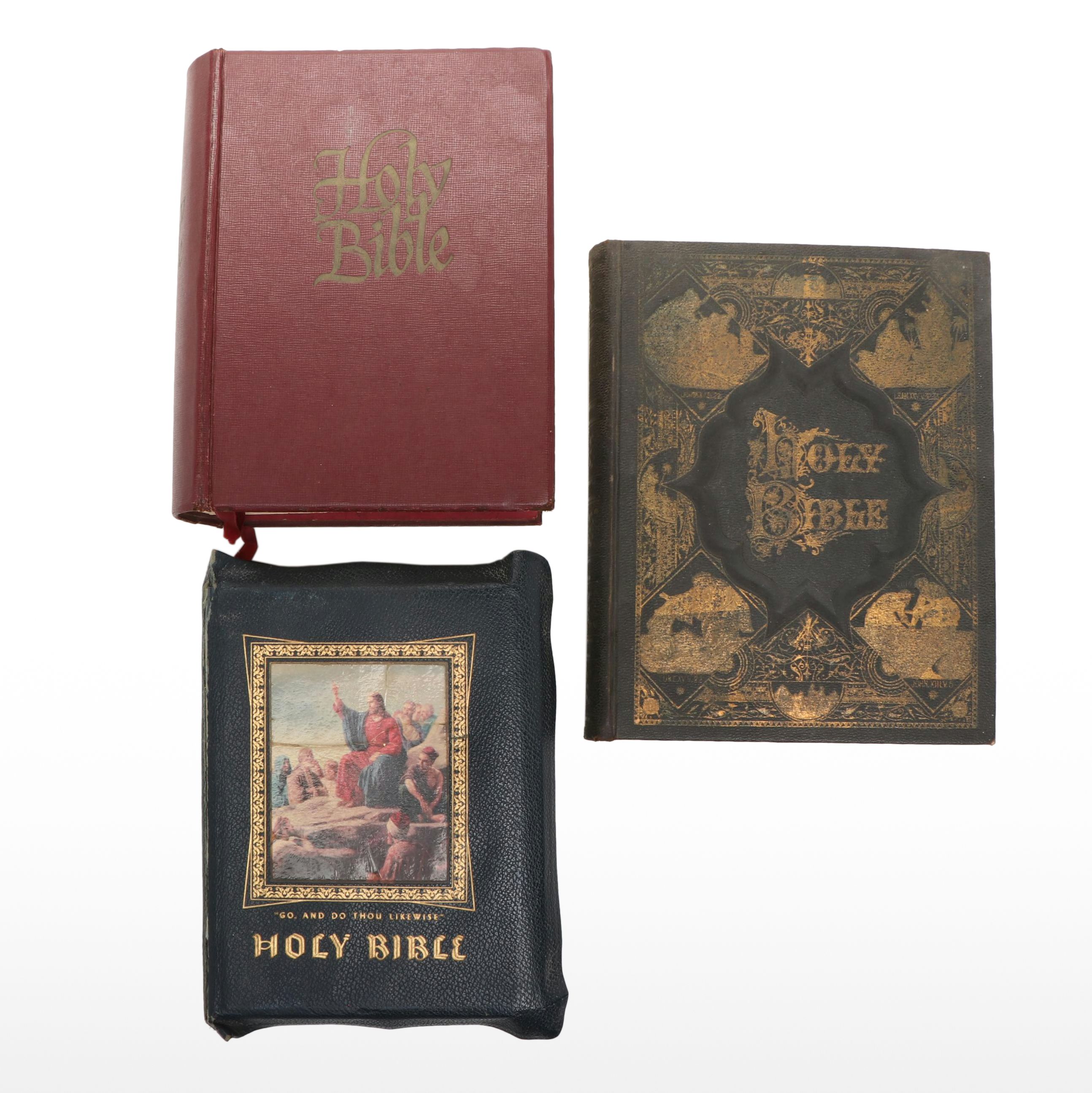 Embossed Leather Bound Self-Pronouncing Edition Holy Bible and More Bibles