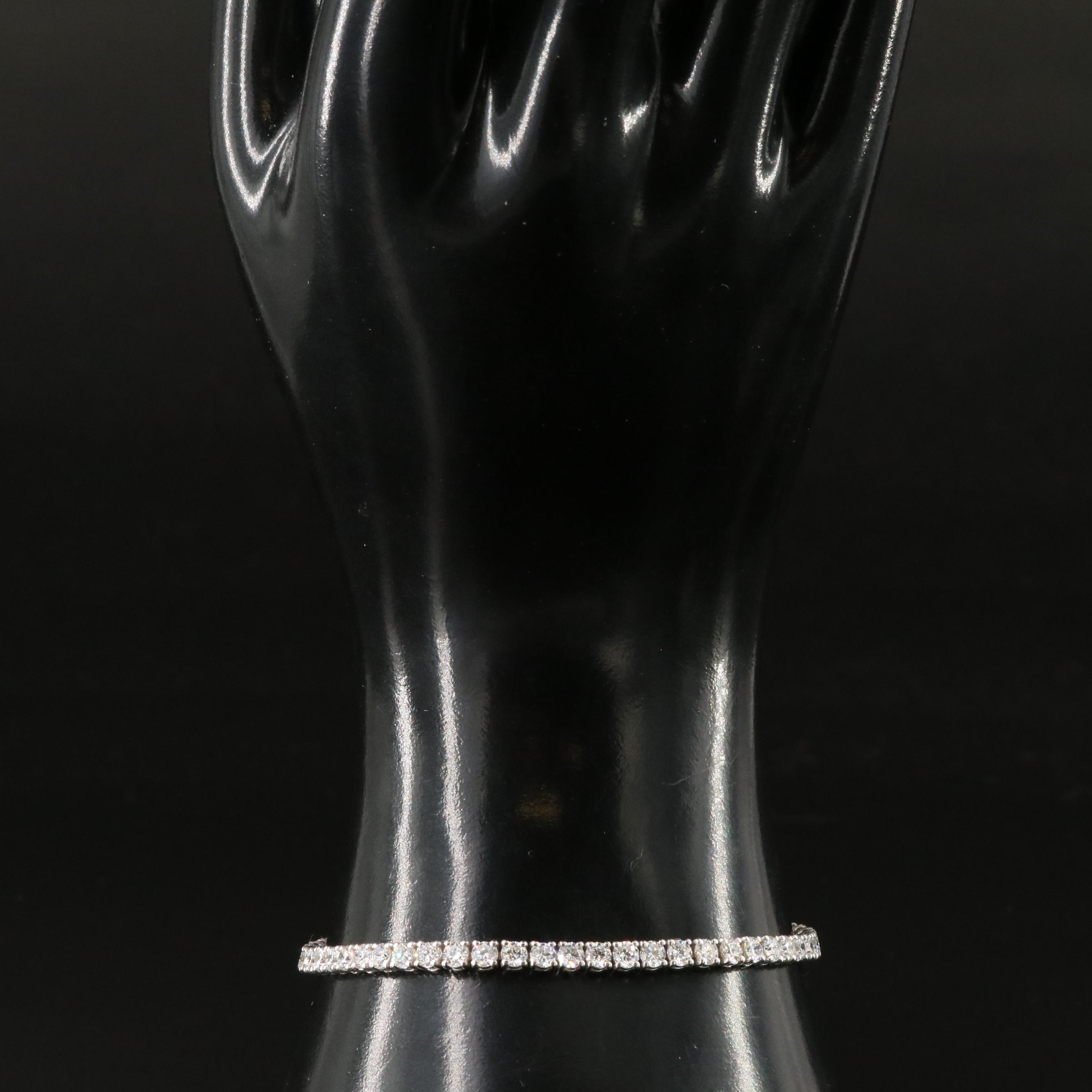 14K 6.02 CTW Lab Grown Diamond Line Bracelet with IGI Report