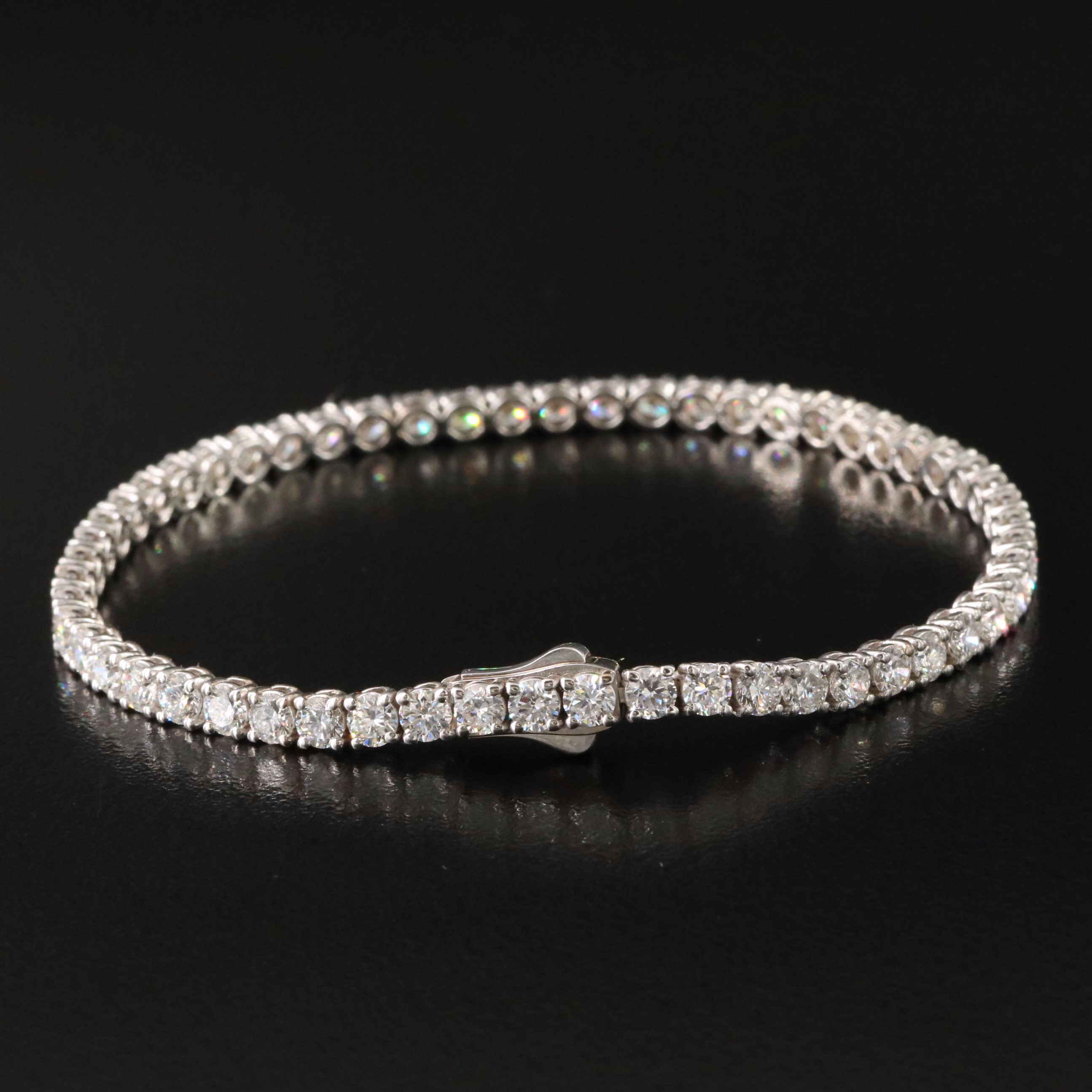 14K 6.02 CTW Lab Grown Diamond Line Bracelet with IGI Report