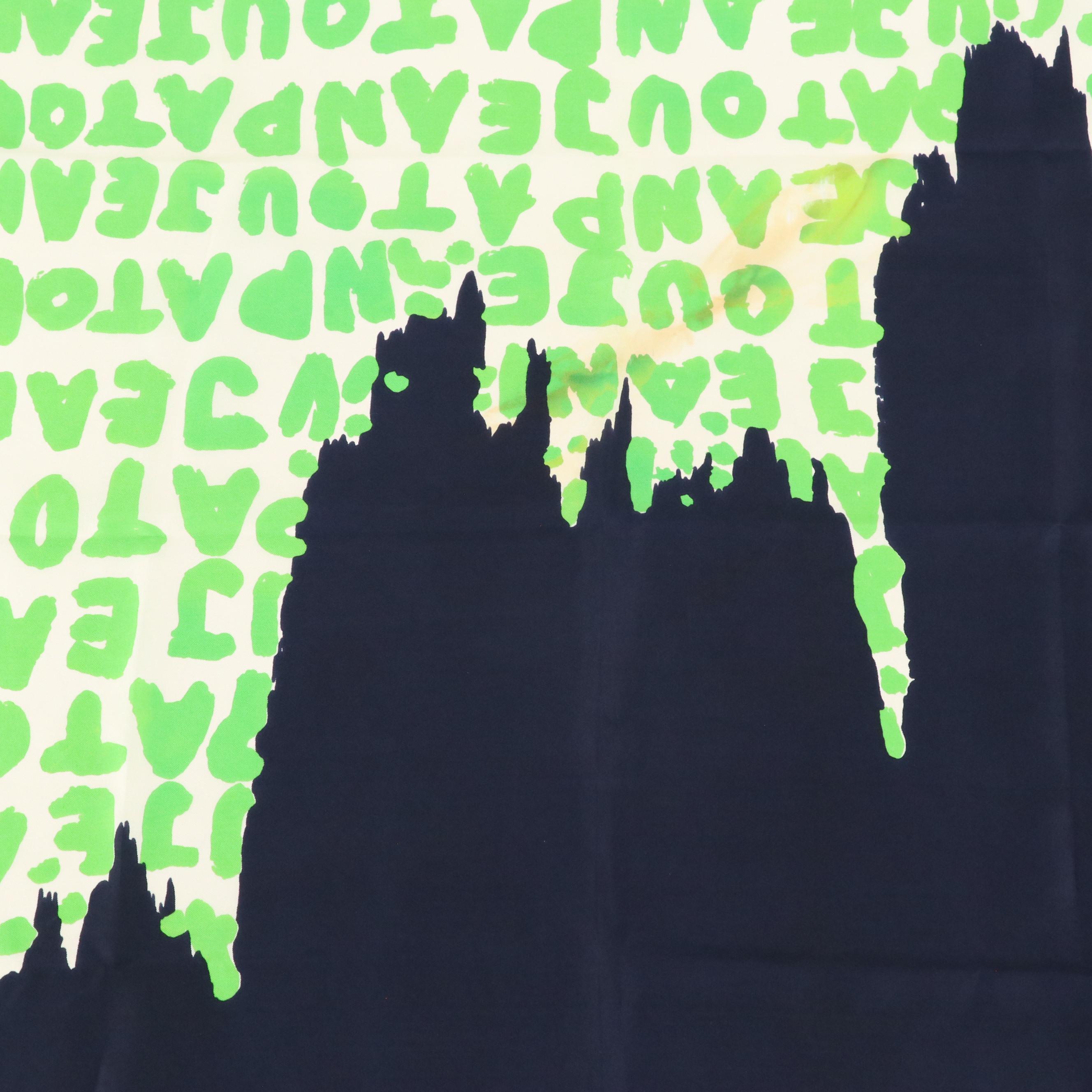 Jean Patou Printed Silk Scarf