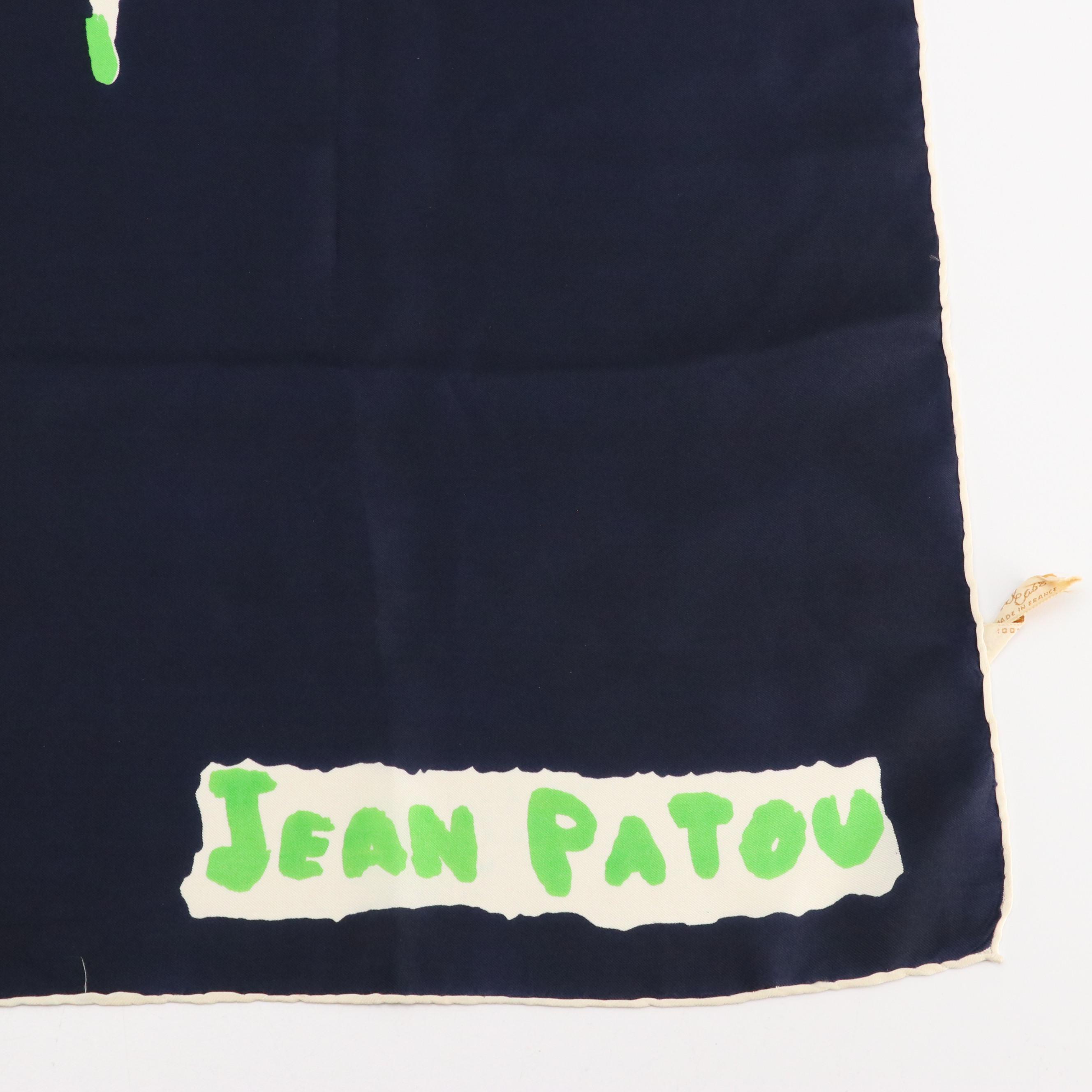 Jean Patou Printed Silk Scarf