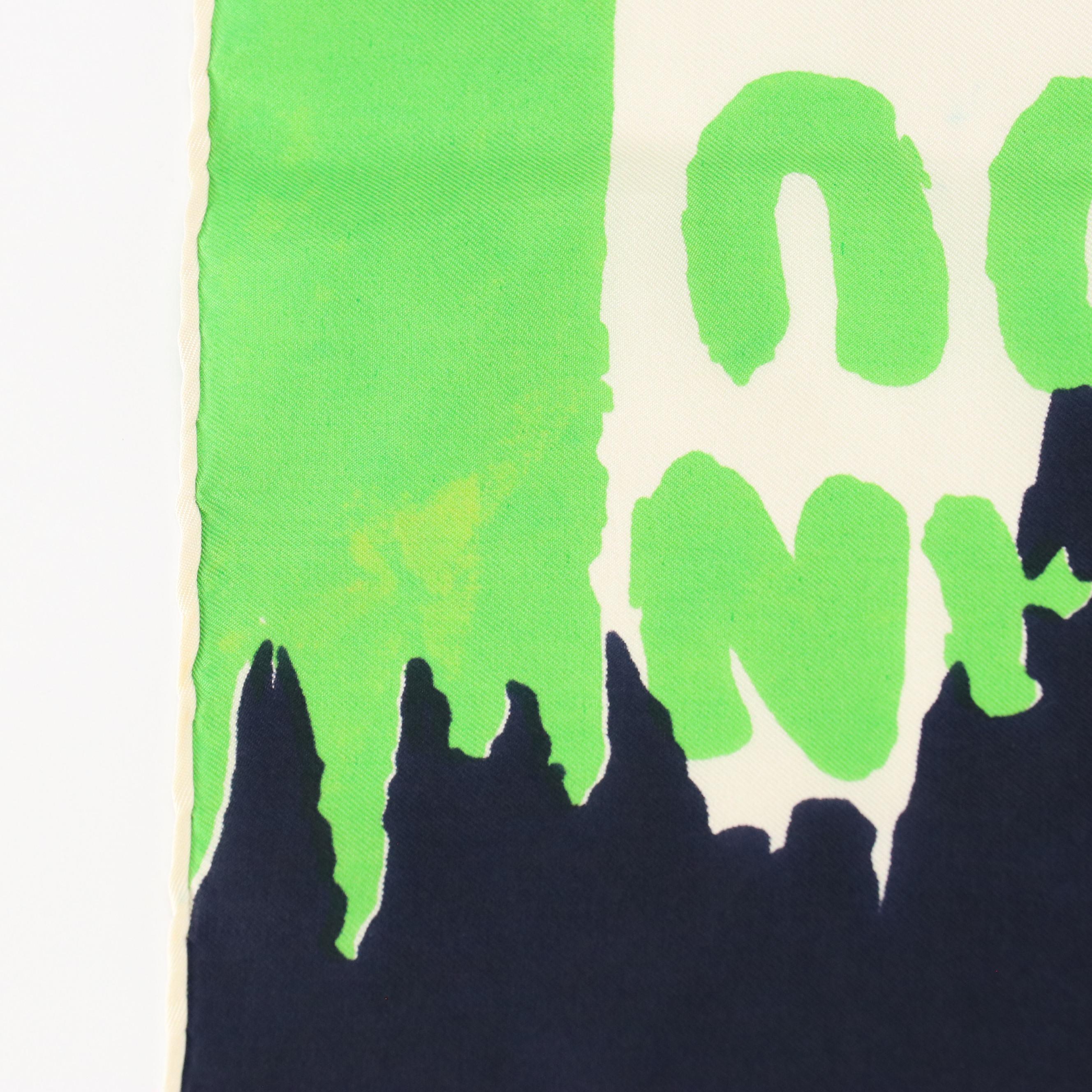 Jean Patou Printed Silk Scarf