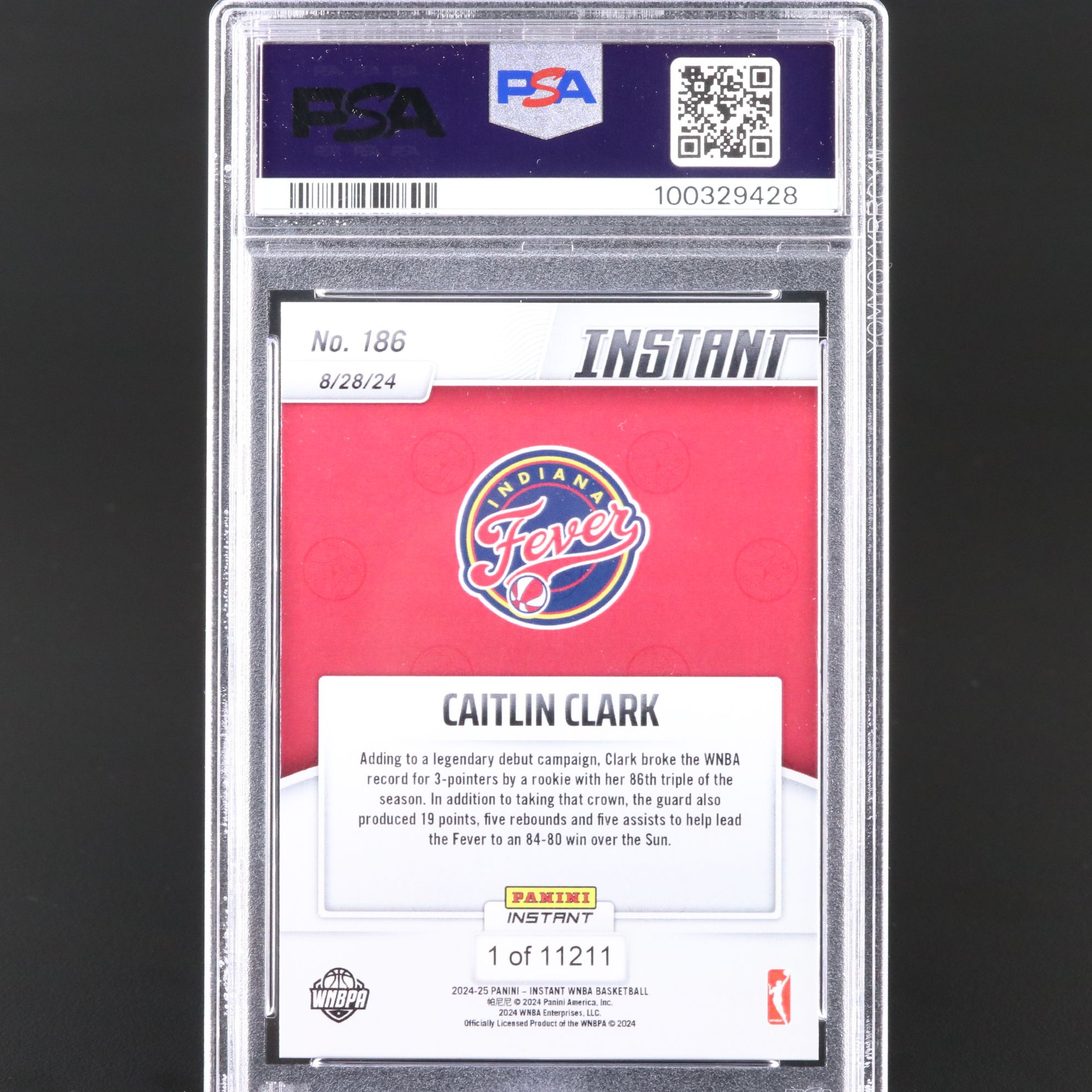 2024 Panini Instant Caitlin Clark Rookie Basketball Card Graded PSA 10