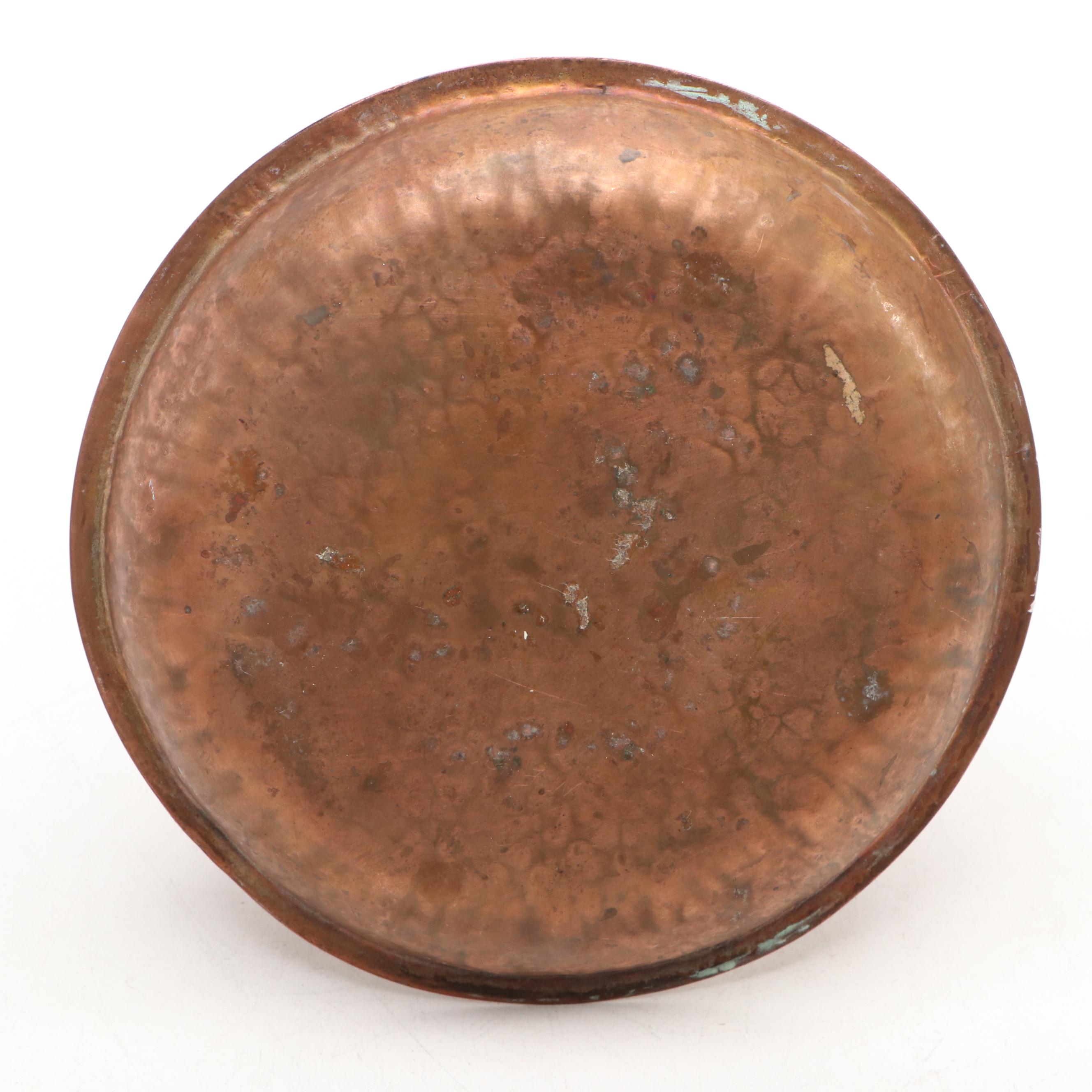 Arts and Crafts Copper Vases and Candlesticks with Other Home Décor