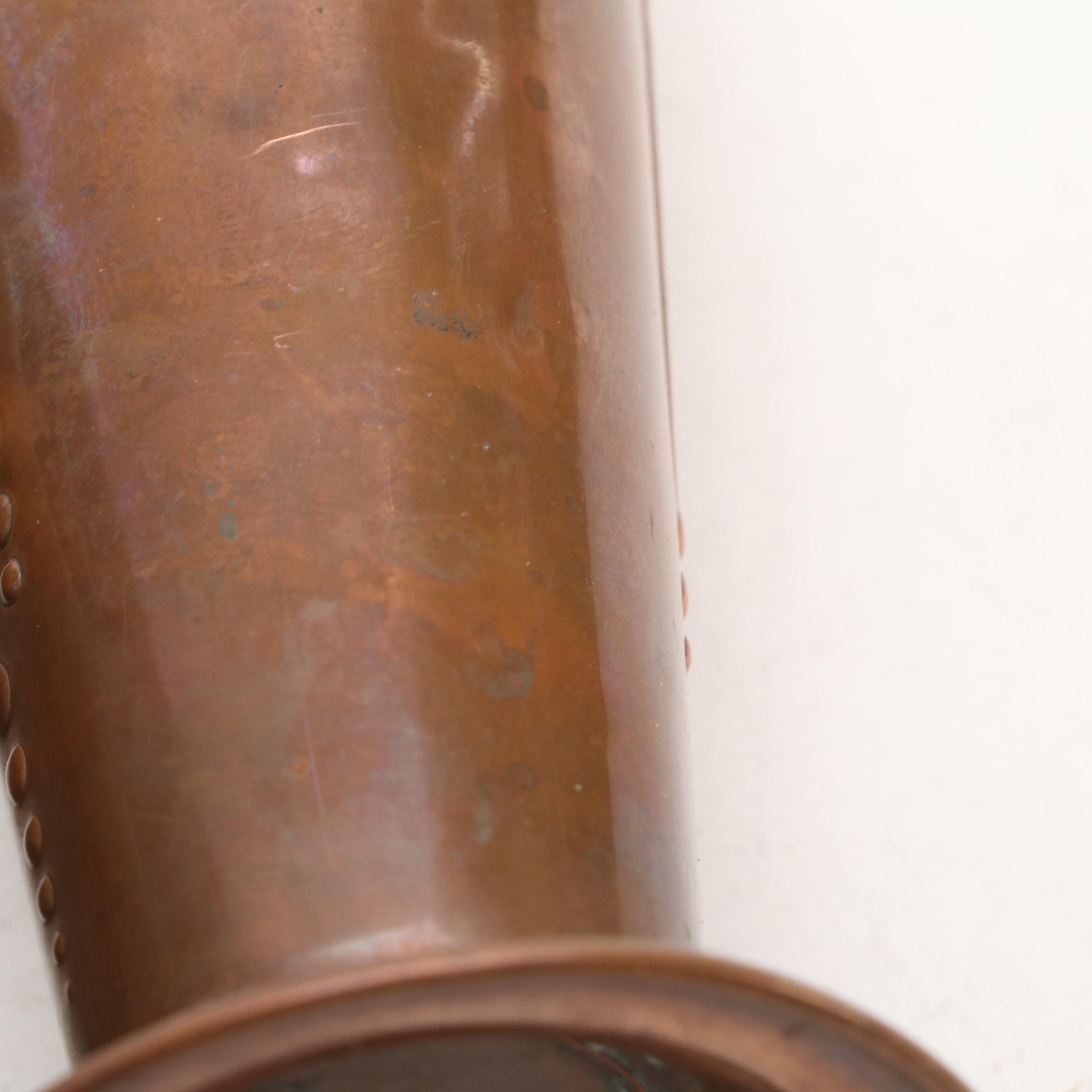 Arts and Crafts Copper Vases and Candlesticks with Other Home Décor