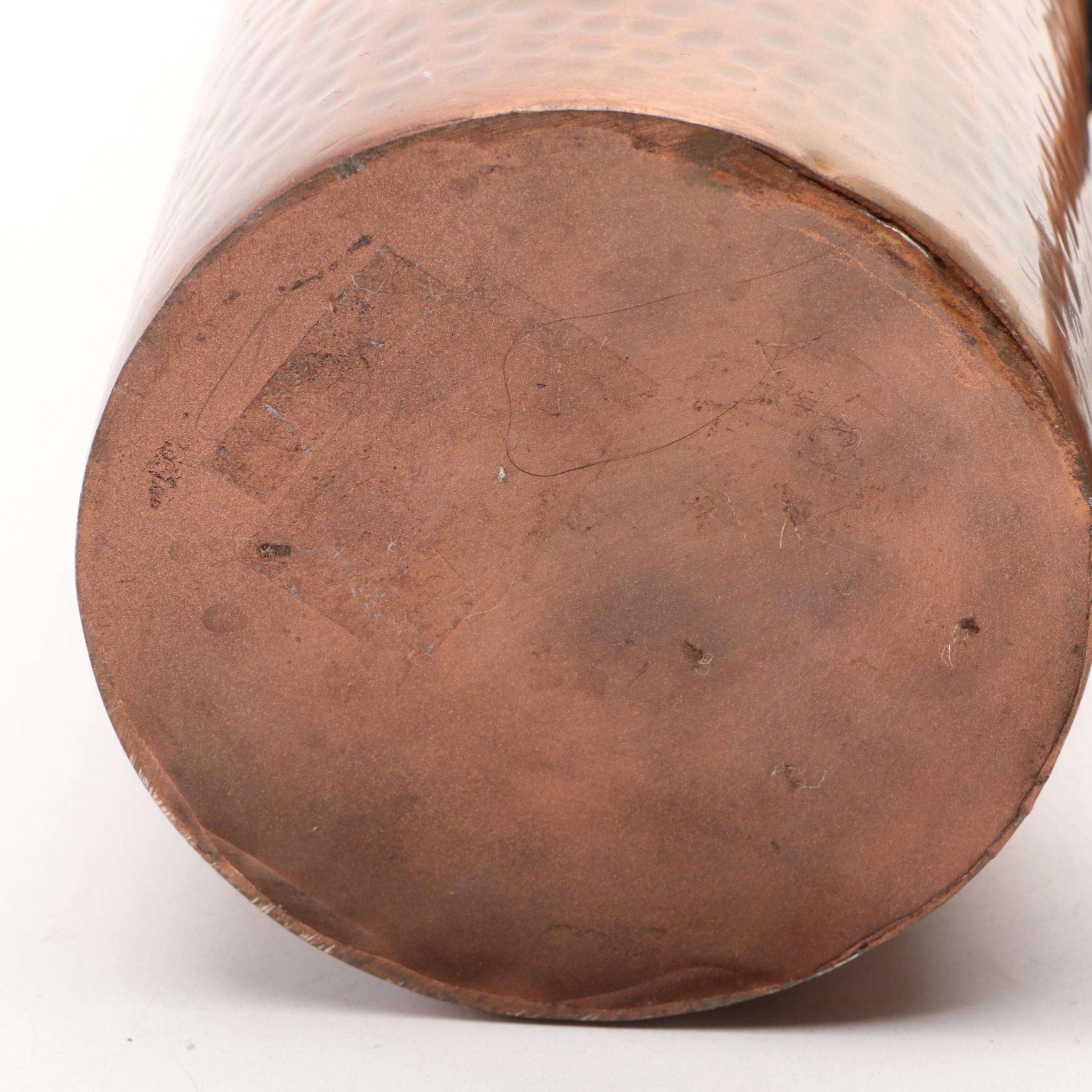 Arts and Crafts Copper Vases and Candlesticks with Other Home Décor