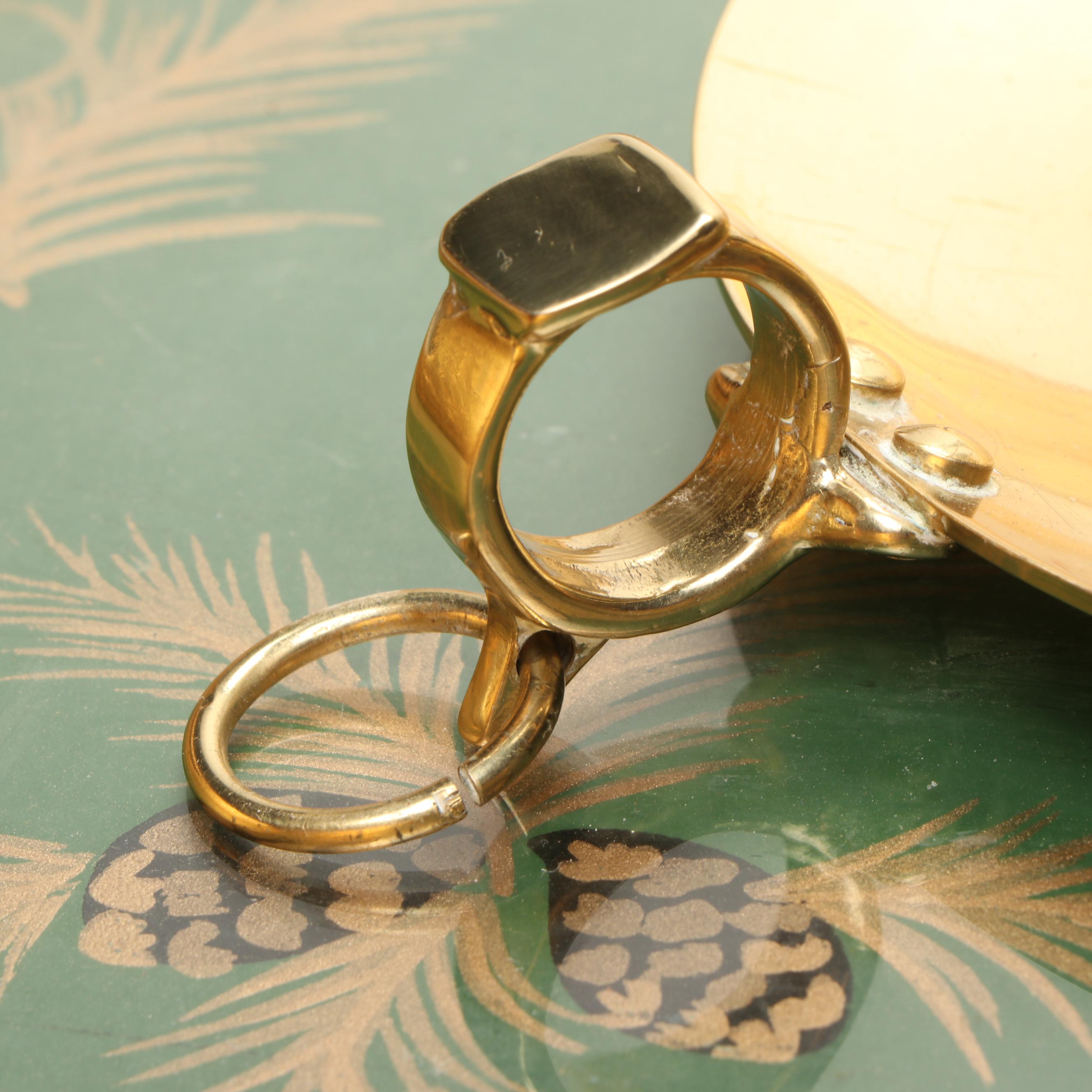 Georgian Style Urn Shaped Shaker with Wooden Tray and Other Brass Decor