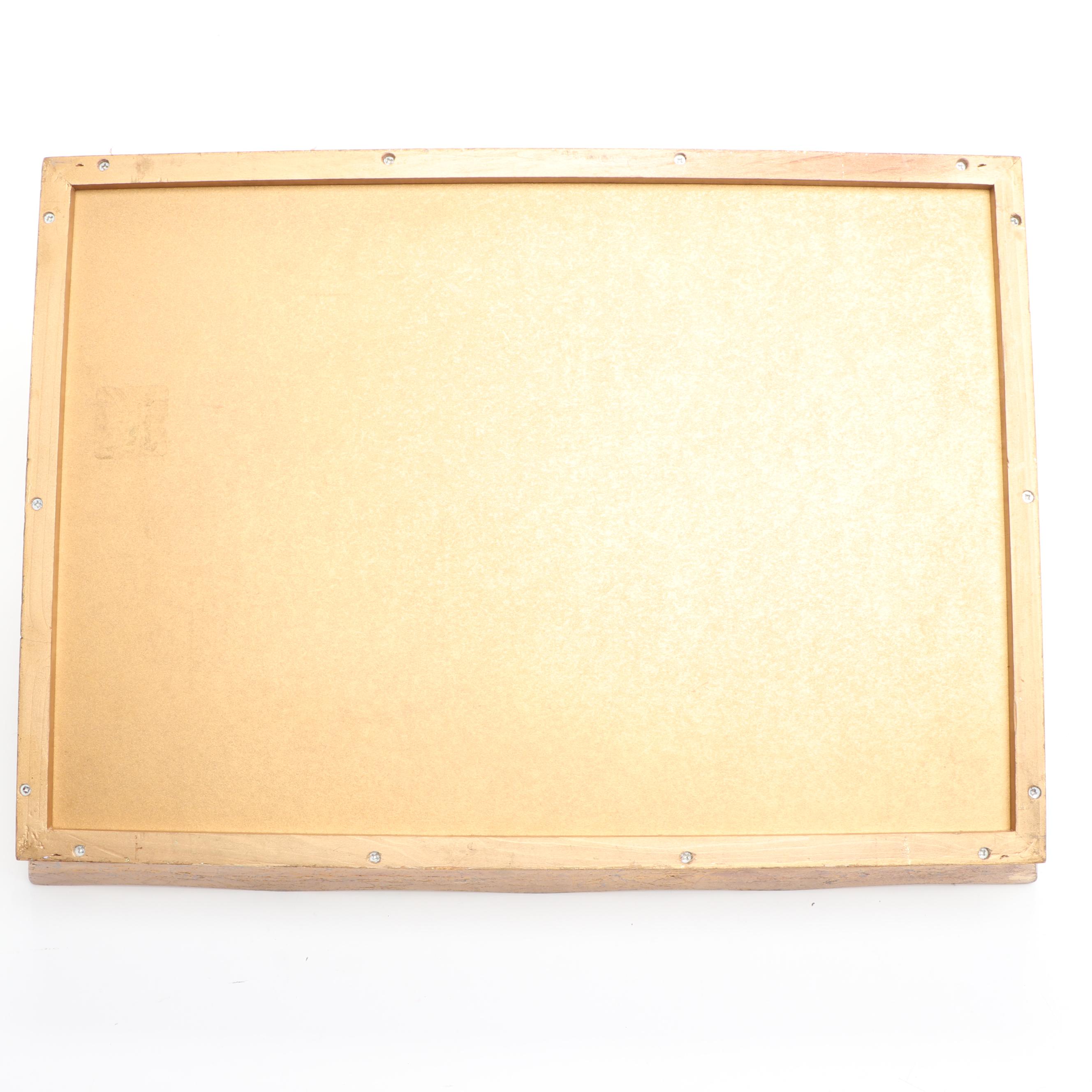 Georgian Style Urn Shaped Shaker with Wooden Tray and Other Brass Decor