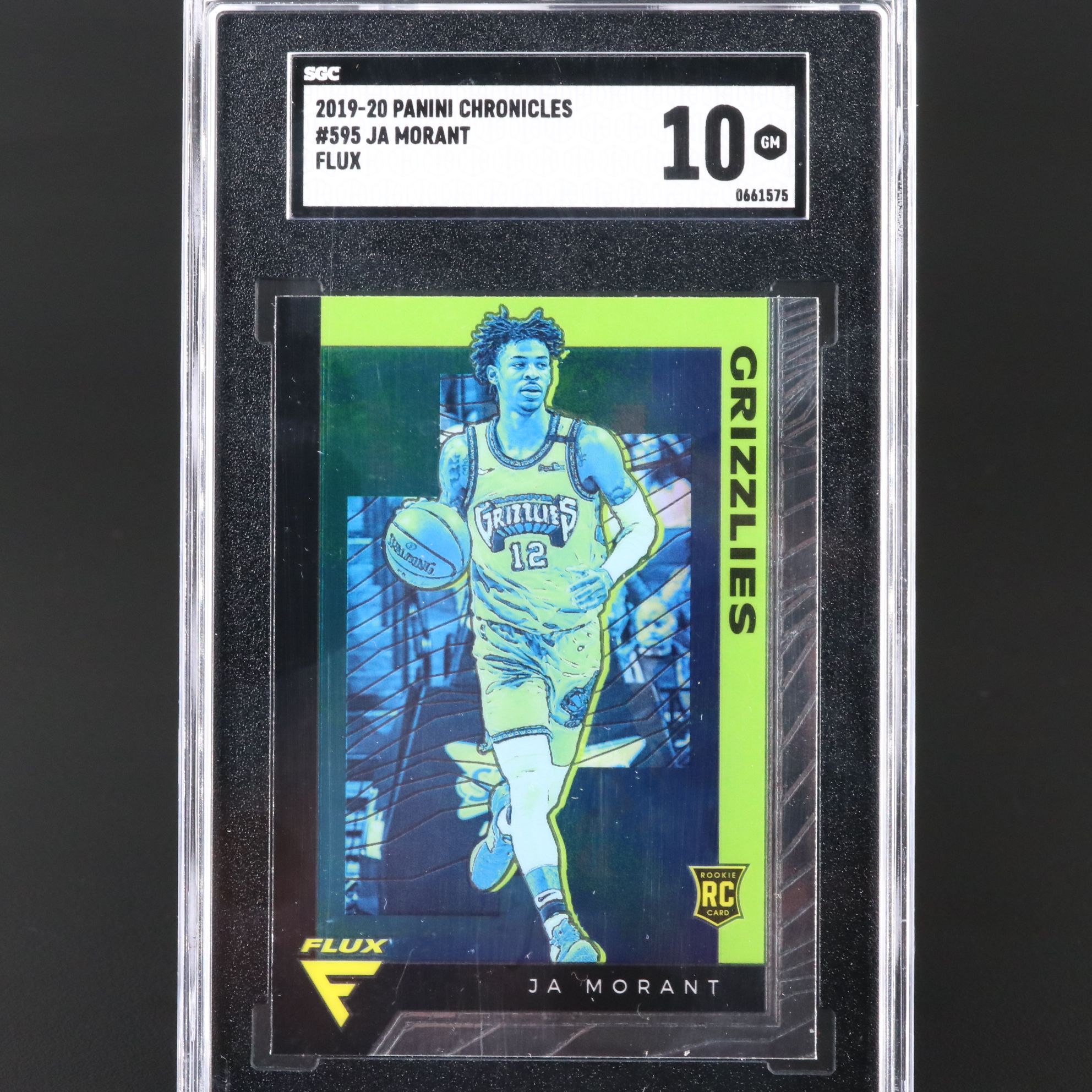 2019-20 Chronicles Ja Morant Flux Rookie Basketball Card Graded SGC 10