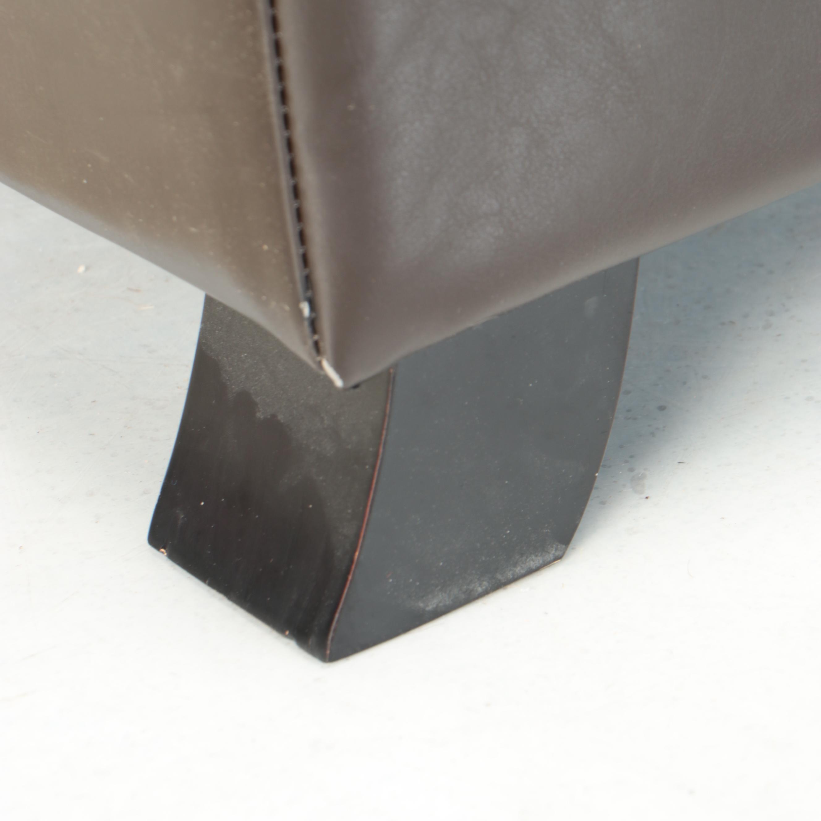 Tufted Faux Leather Storage Bench