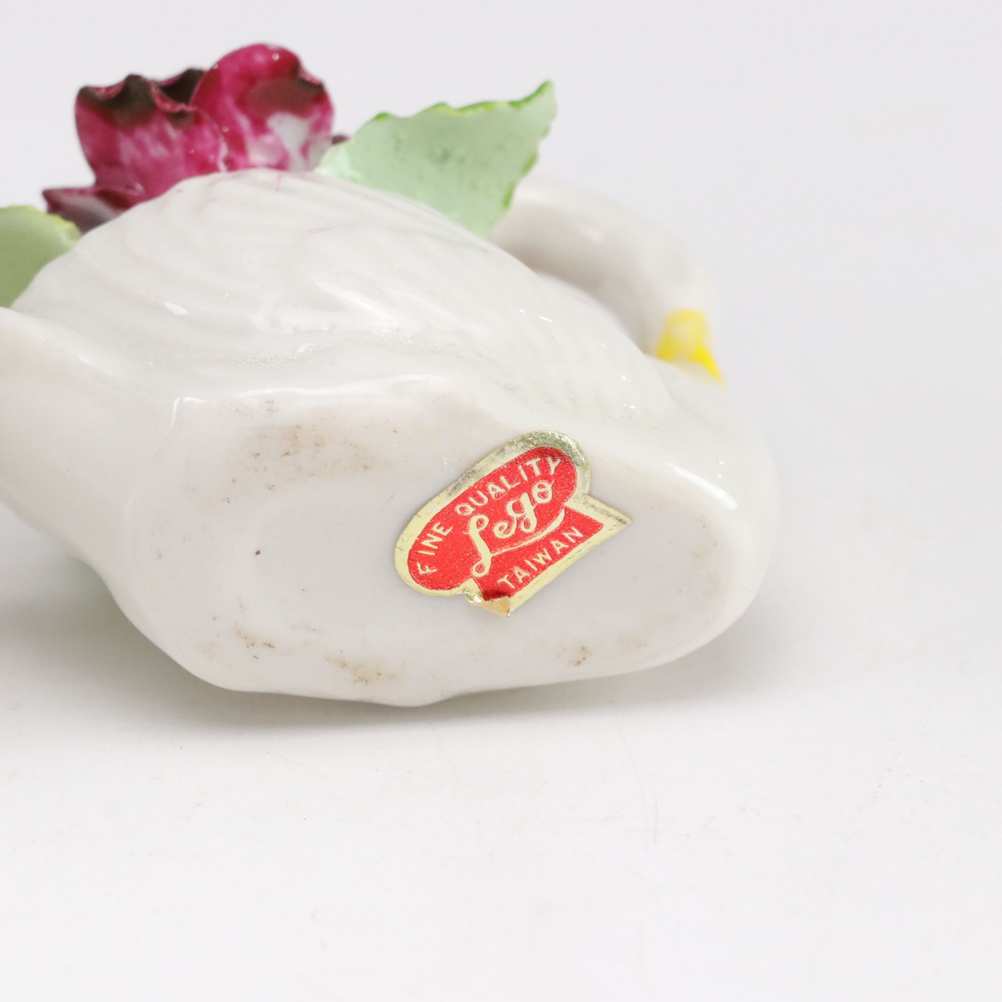 English Staffordshire in Collection of Bone China Rose and Swan Figurines