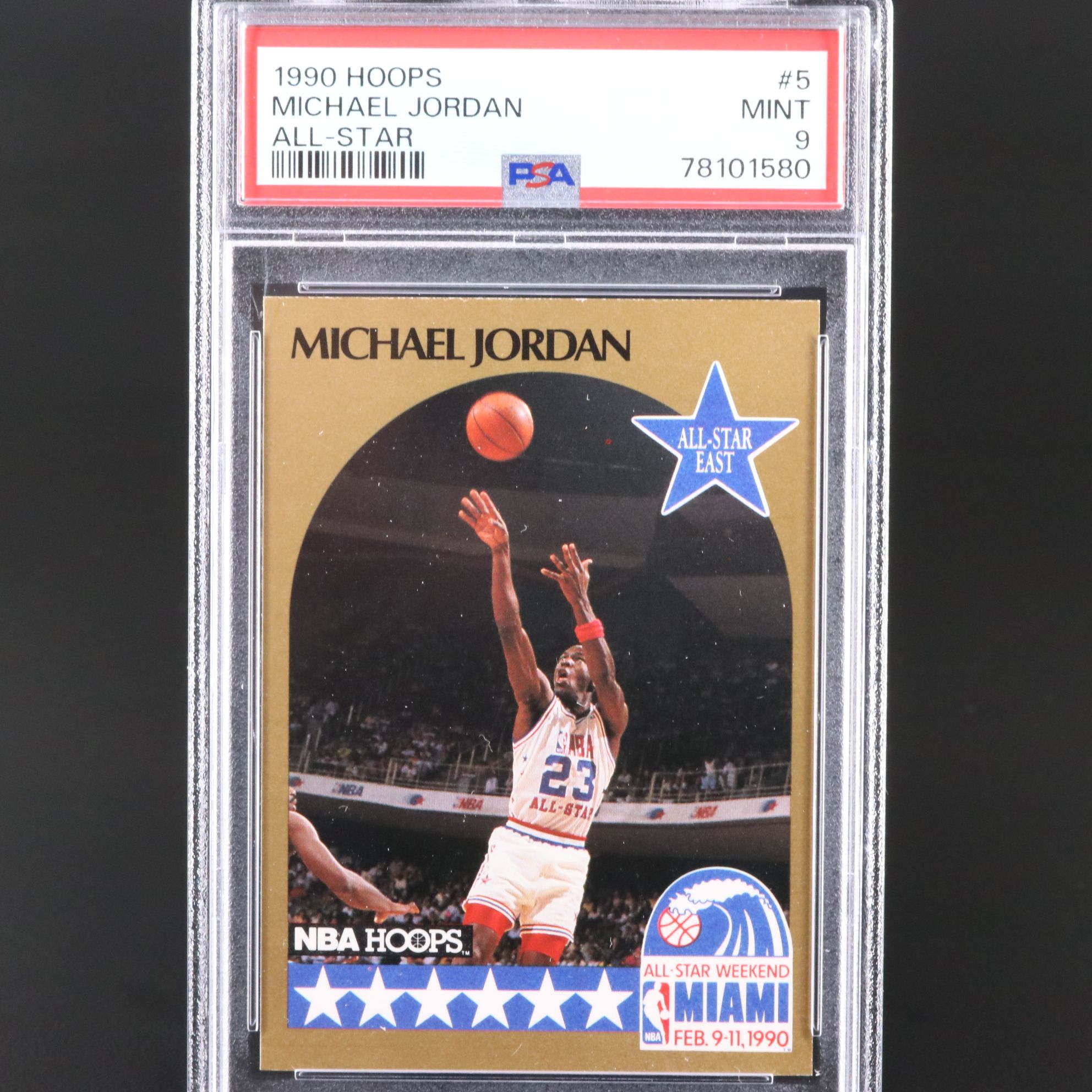 1990 NBA Hoops Michael Jordan All-Star Basketball Card Graded PSA 9