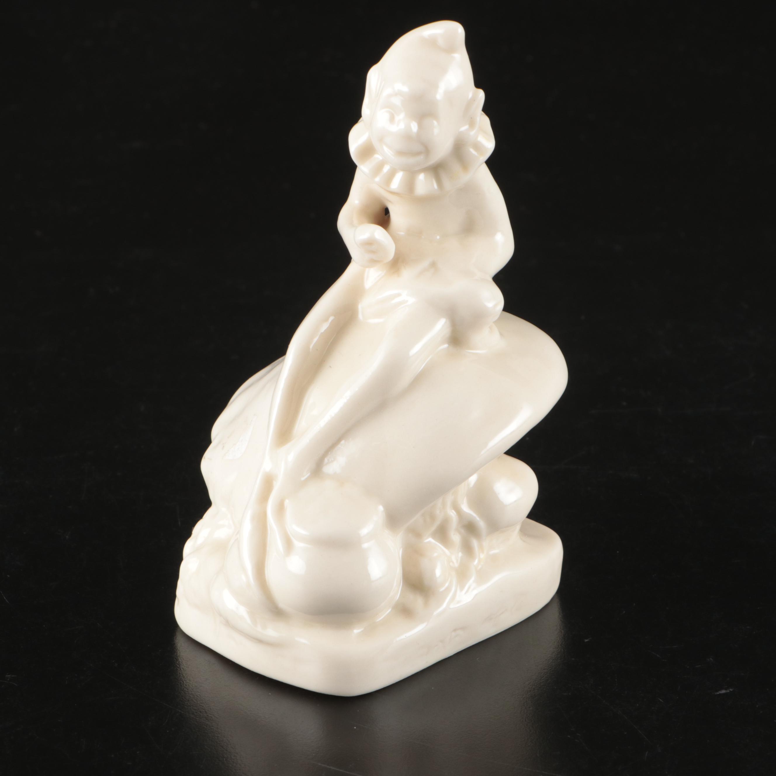 Belleek Porcelain Figural Creamers, Bud Vase, Figurines, and Lidded Box