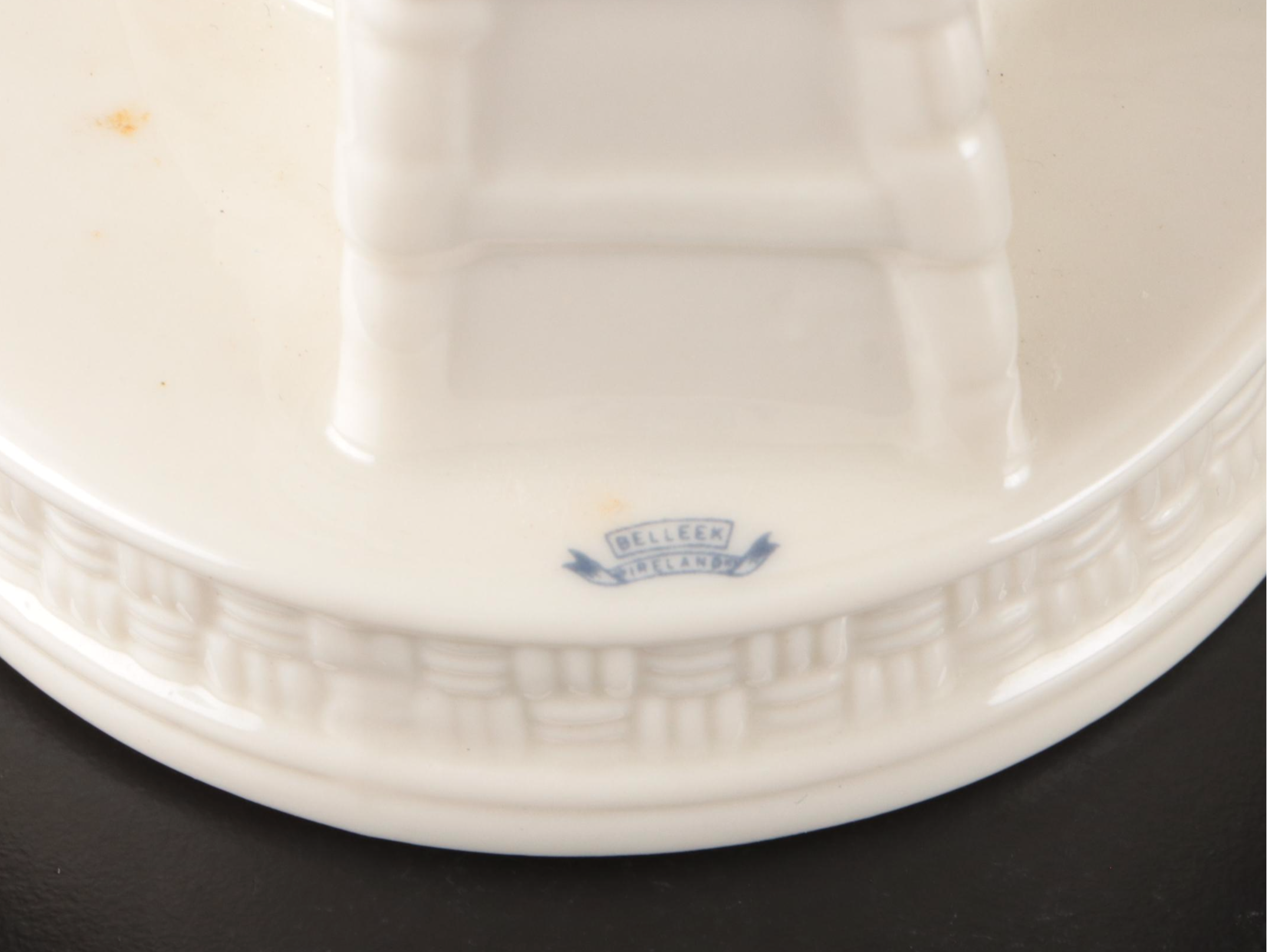 Belleek Porcelain Figural Creamers, Bud Vase, Figurines, and Lidded Box